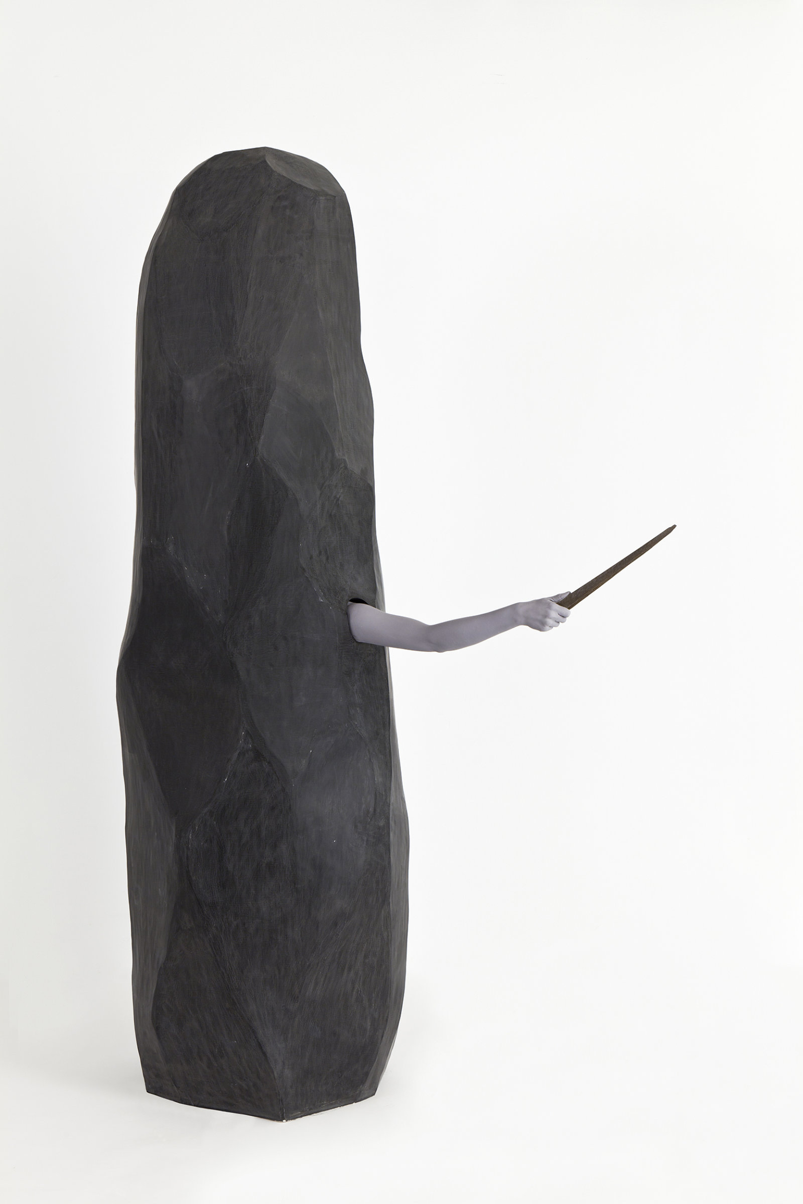 Valérie Blass, Ce Nonobstant, 2011, styrofoam, foam coat, mastic, magic sculpt, wood, oil paint, plaster, 106 x 65 x 34 in. (270 x 164 x 86 cm)