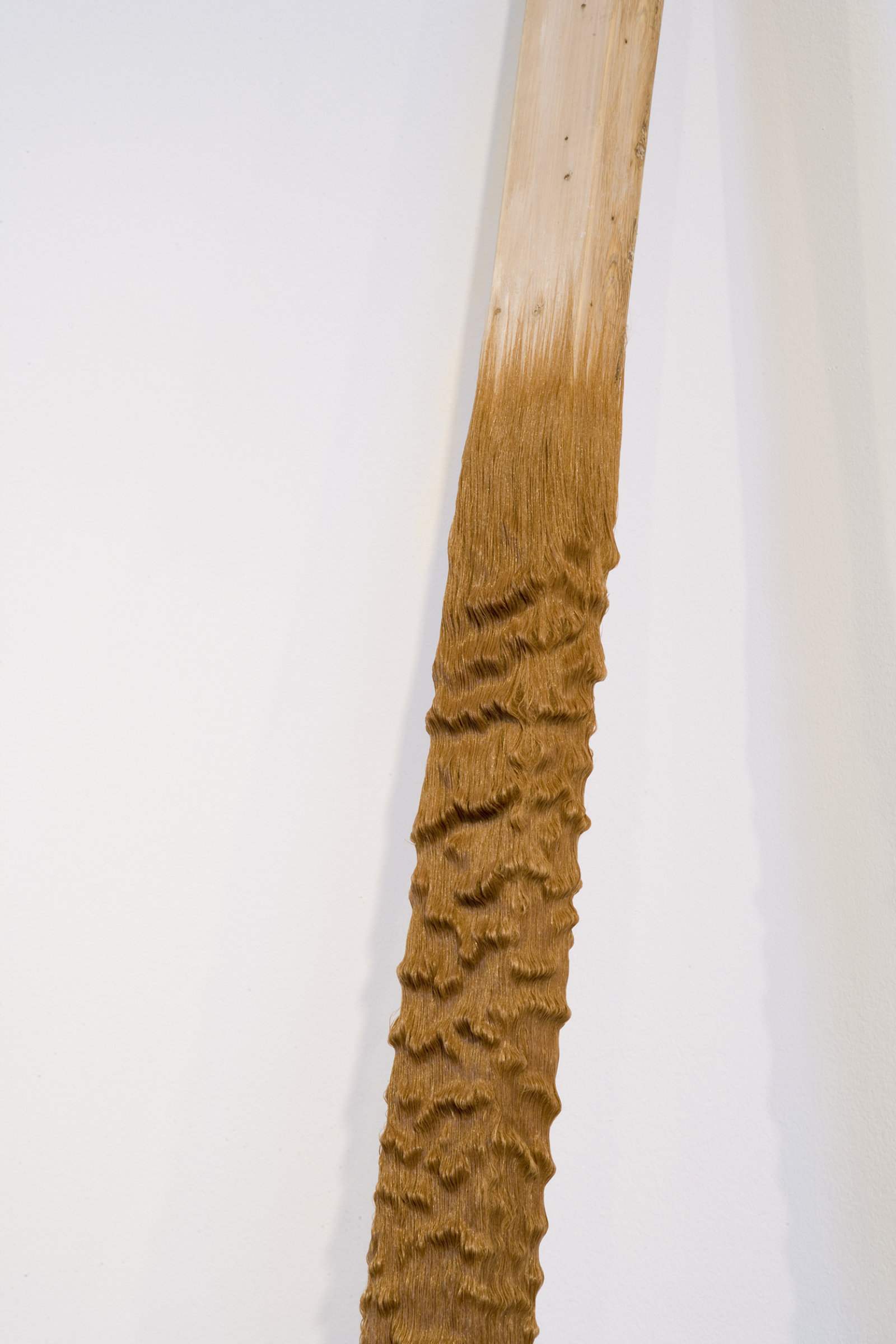 Valérie Blass, L’incroyable bâton de neiges (detail), 2008, plush, wood, 36 x 3 x 2 in. (92 x 8 x 5 cm)