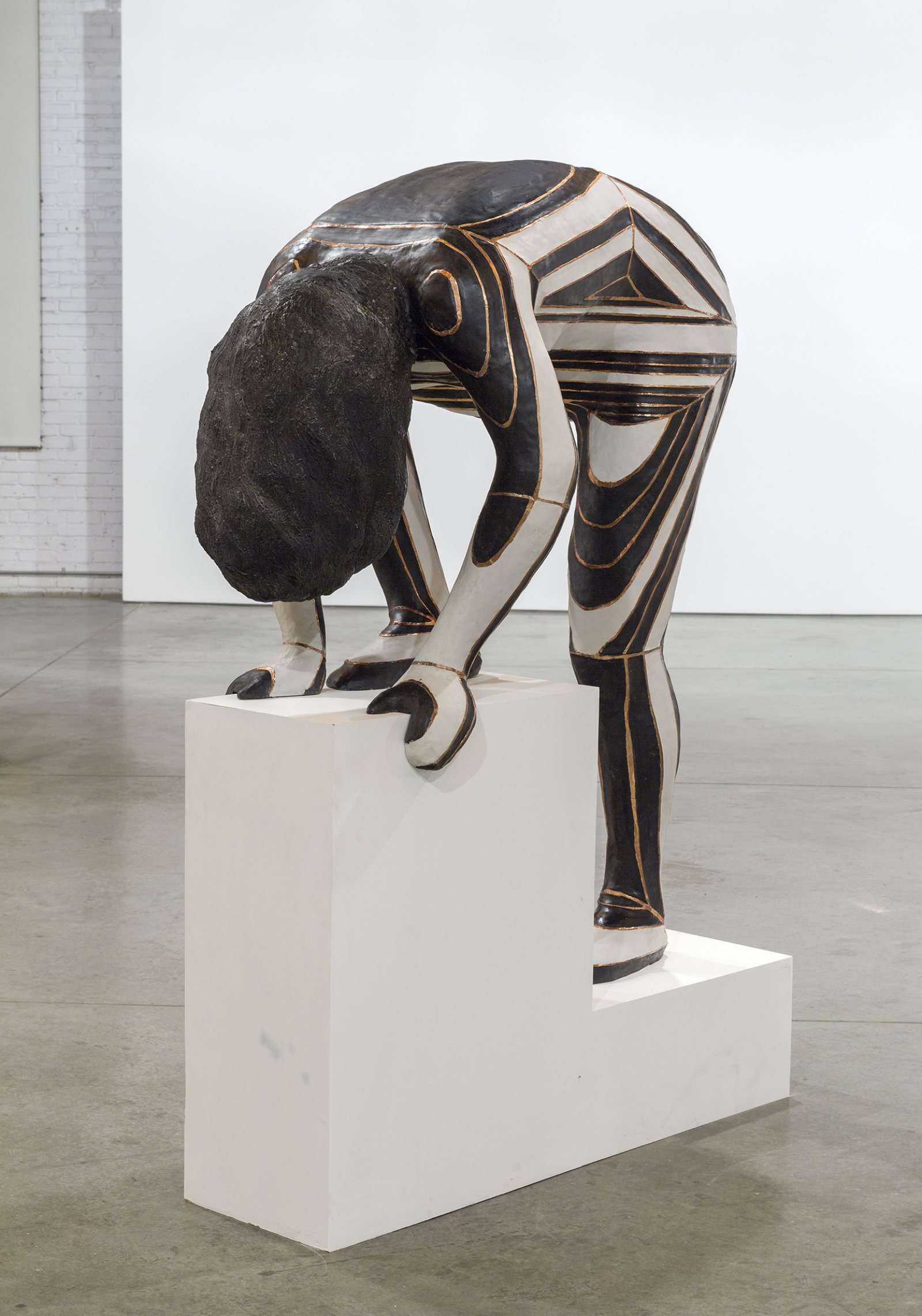 Valérie Blass, Orca Gladiator, 2012, polystyrene, gypsum cement, epoxy compound, copper, 90 x 54 x 31 in. (229 x 137 x 79 cm)