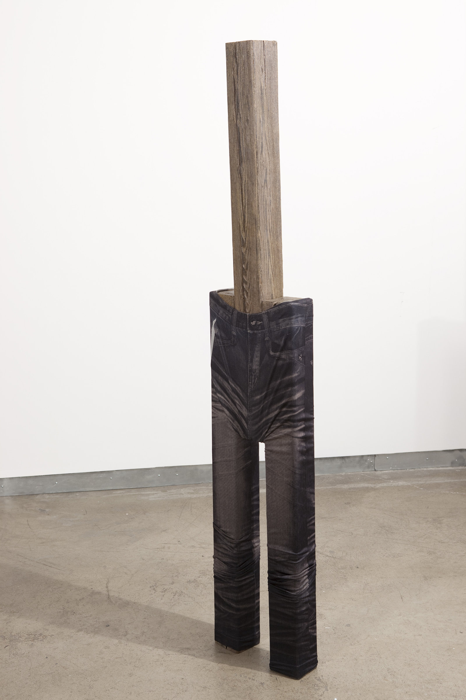 Valérie Blass, Touche du bois, 2009, wood, paint, pigment 36 x 11 x 4 in. (91 x 27 x 10 cm)