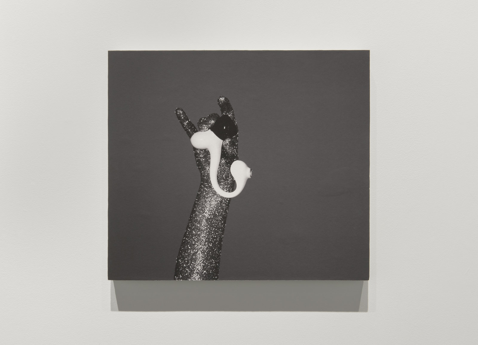 Valérie Blass, Vices - pavaner, 2014, photographic print on plaster base, 14 x 15 x 2 in. (35 x 39 x 5 cm)