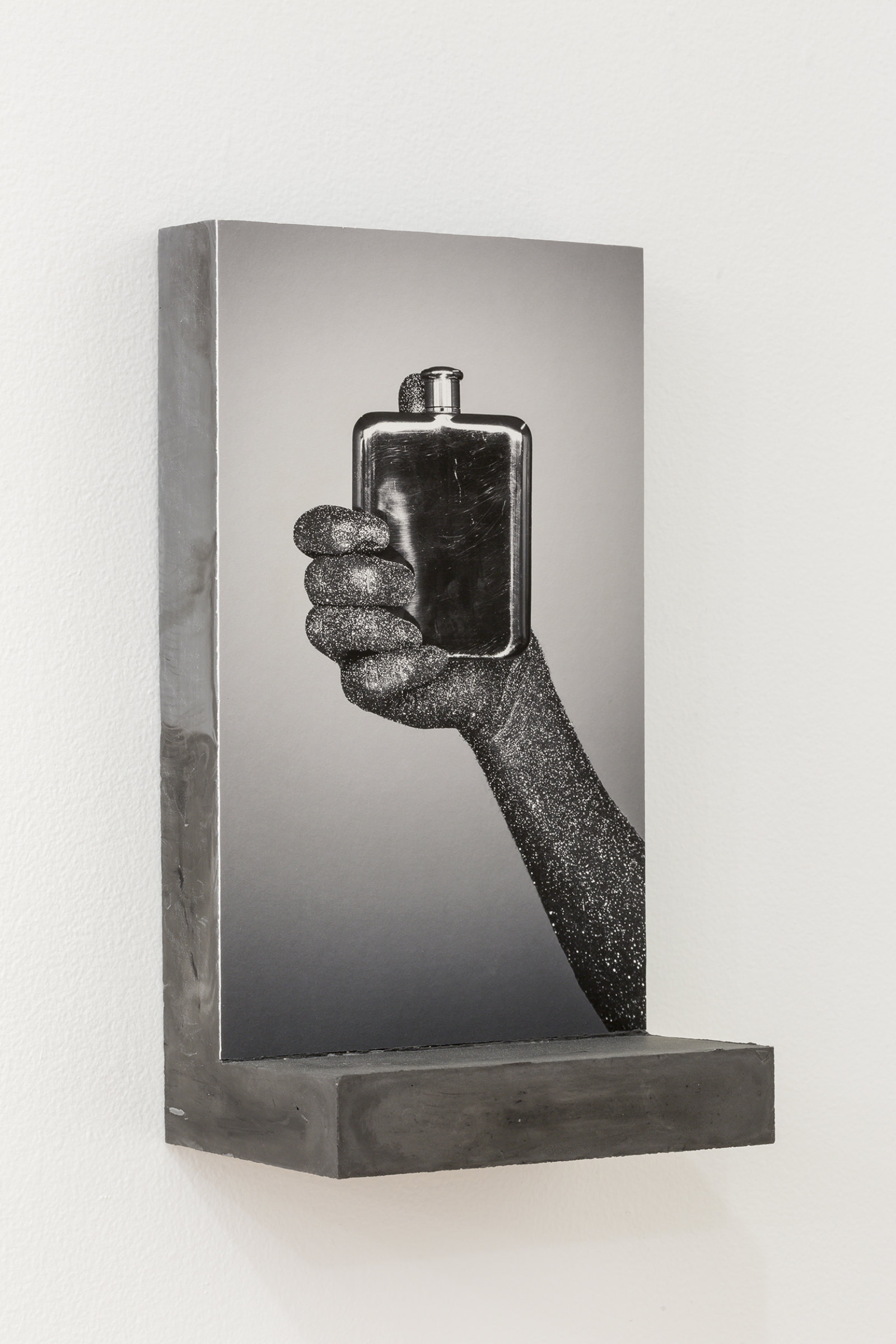 Valérie Blass, Vices - pontifier, 2014, photographic print on plaster base, pigment, 13 x 8 x 6 in. (34 x 21 x 14 cm)
