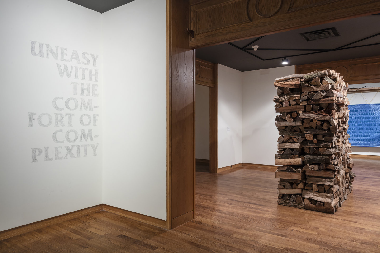 Raymond Boisjoly, Uneasy with the Comfort of Complexity, 2017, beer can wall rubbing, dimensions variable. Installation view, In Dialogue, Art Museum, Toronto, 2017