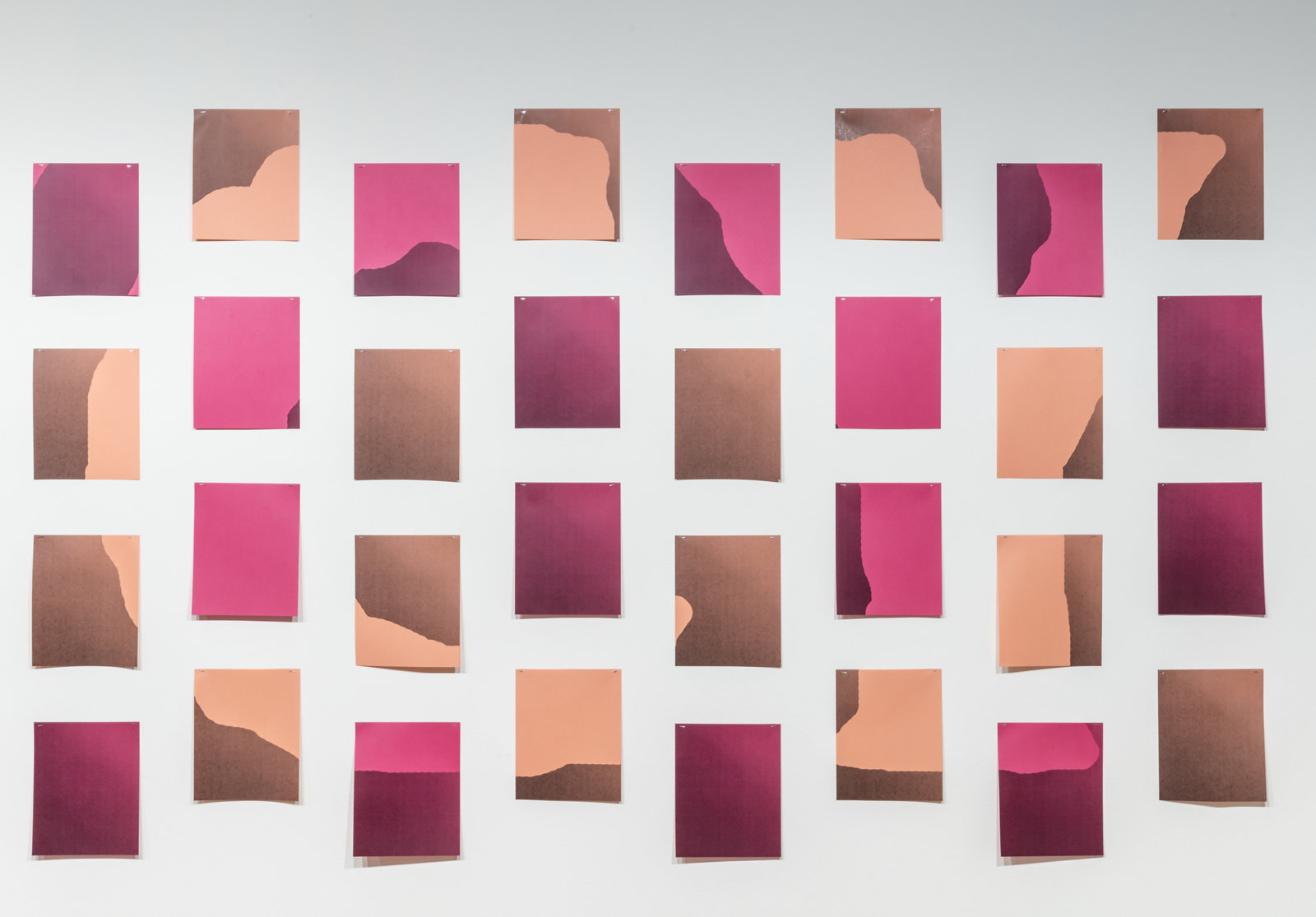 Raymond Boisjoly, newer figures of another fleeting (non) relation (detail), 2017, photocopies, staples, dimensions variable