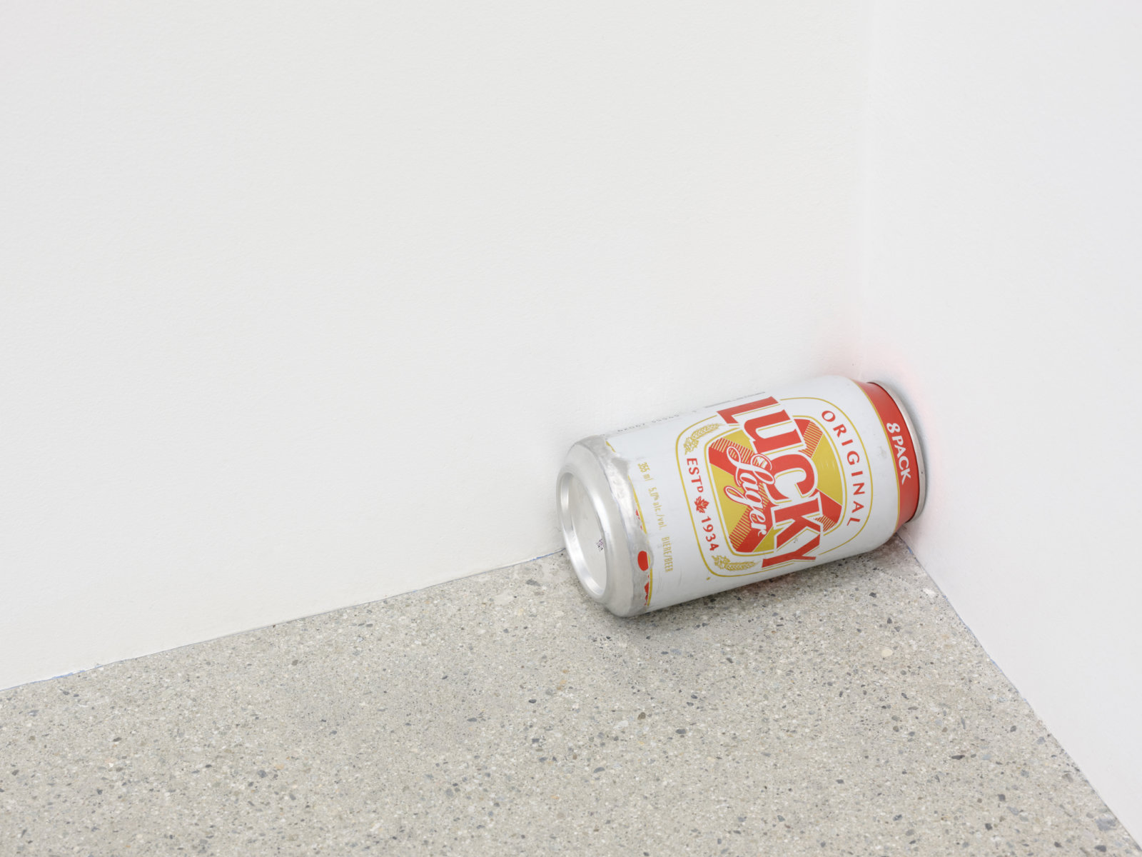 Raymond Boisjoly, Always Some Number of Things (detail), 2021, beer can on wall, 118 x 148 in. (300 x 376 cm)