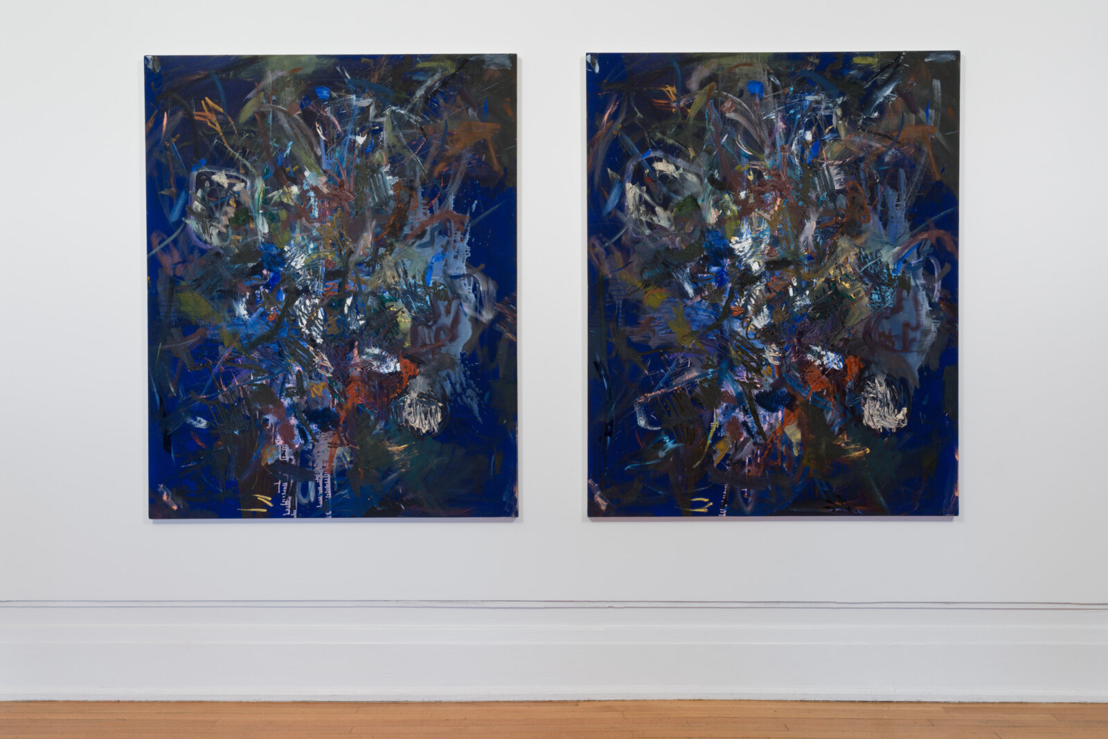 Eli Bornowsky, Abstraction, 2014, oil on 2 canvases, each 48 x 60 in. (122 x 152 cm)