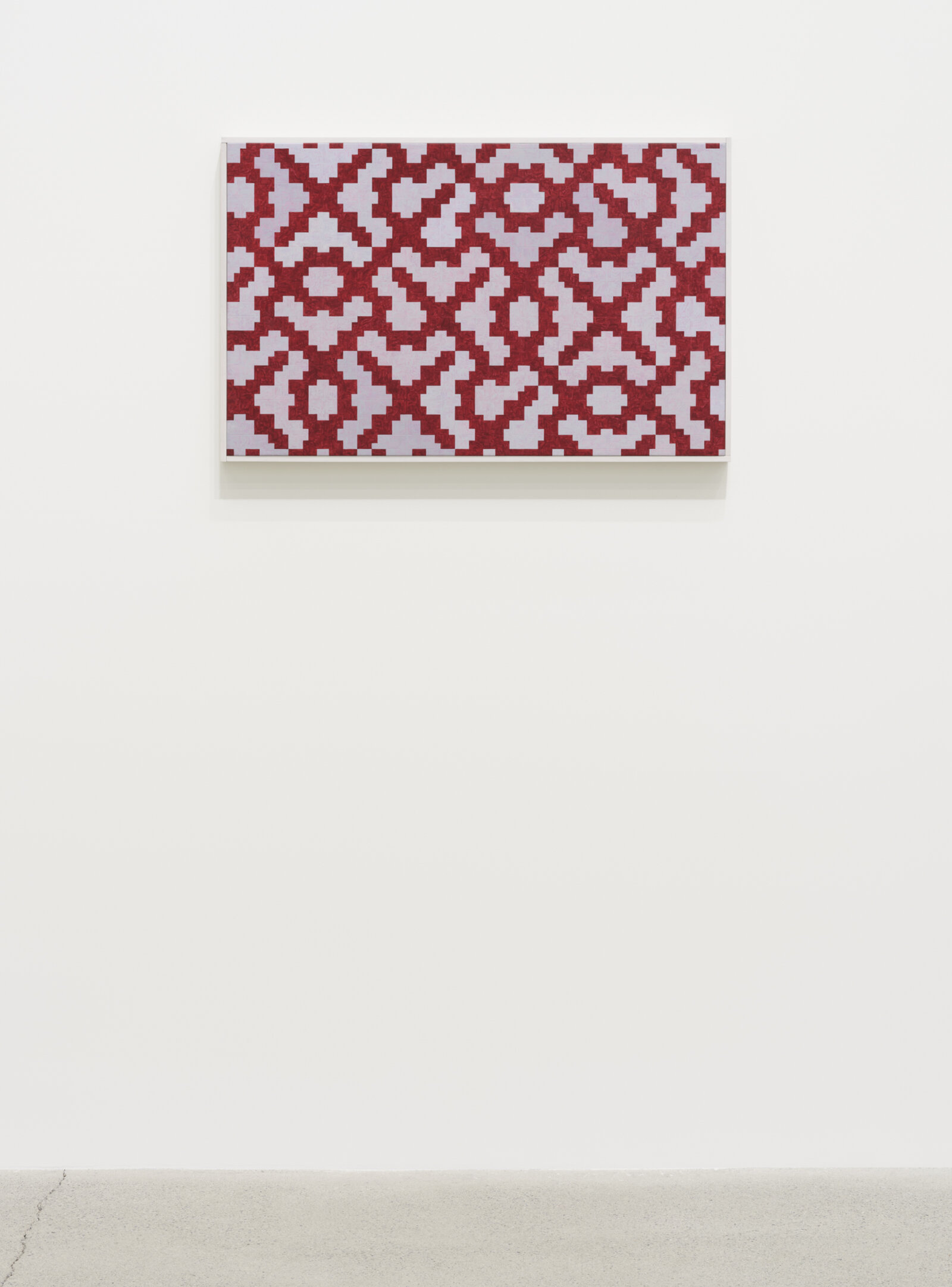 Eli Bornowsky, Ammann_A4_patch, 2023, egg tempera, gesso, hardboard, wood, aluminum, 20 x 32 in. (50 x 80 cm)
