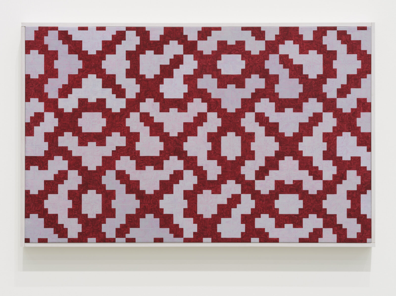 Eli Bornowsky, Ammann_A4_patch, 2023, egg tempera, gesso, hardboard, wood, aluminum, 20 x 32 in. (50 x 80 cm)