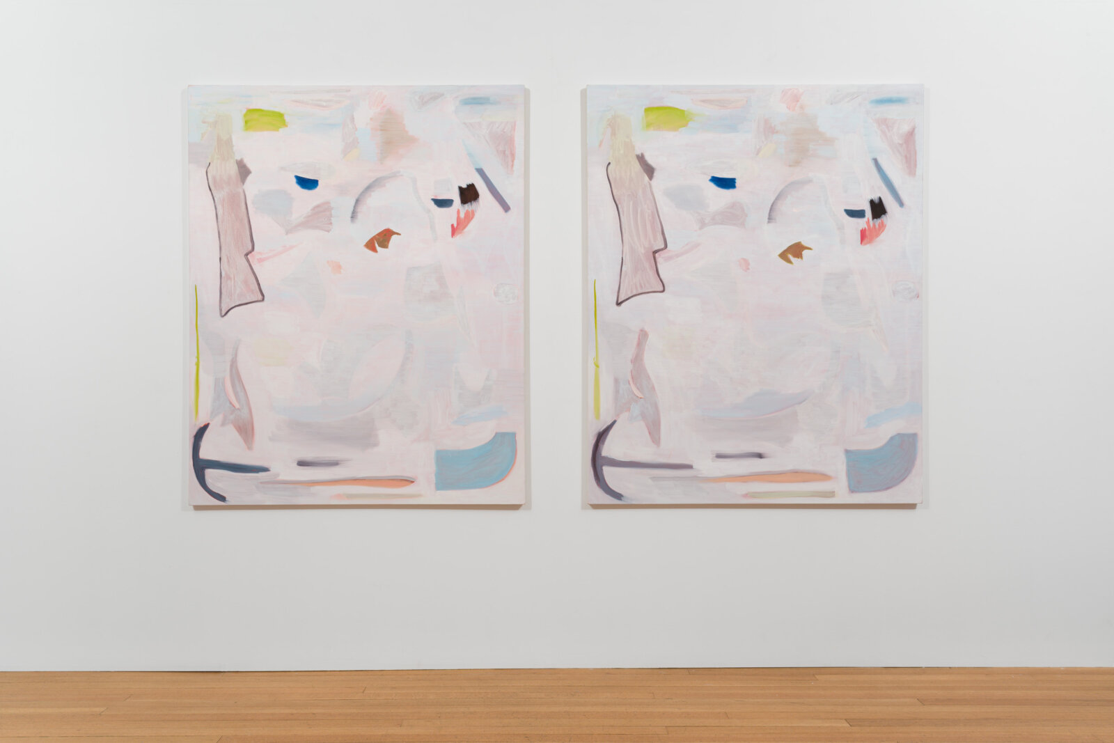 Eli Bornowsky, Wetness and Light, 2014, oil on 2 canvases, each 48 x 60 in. (122 x 152 cm)
