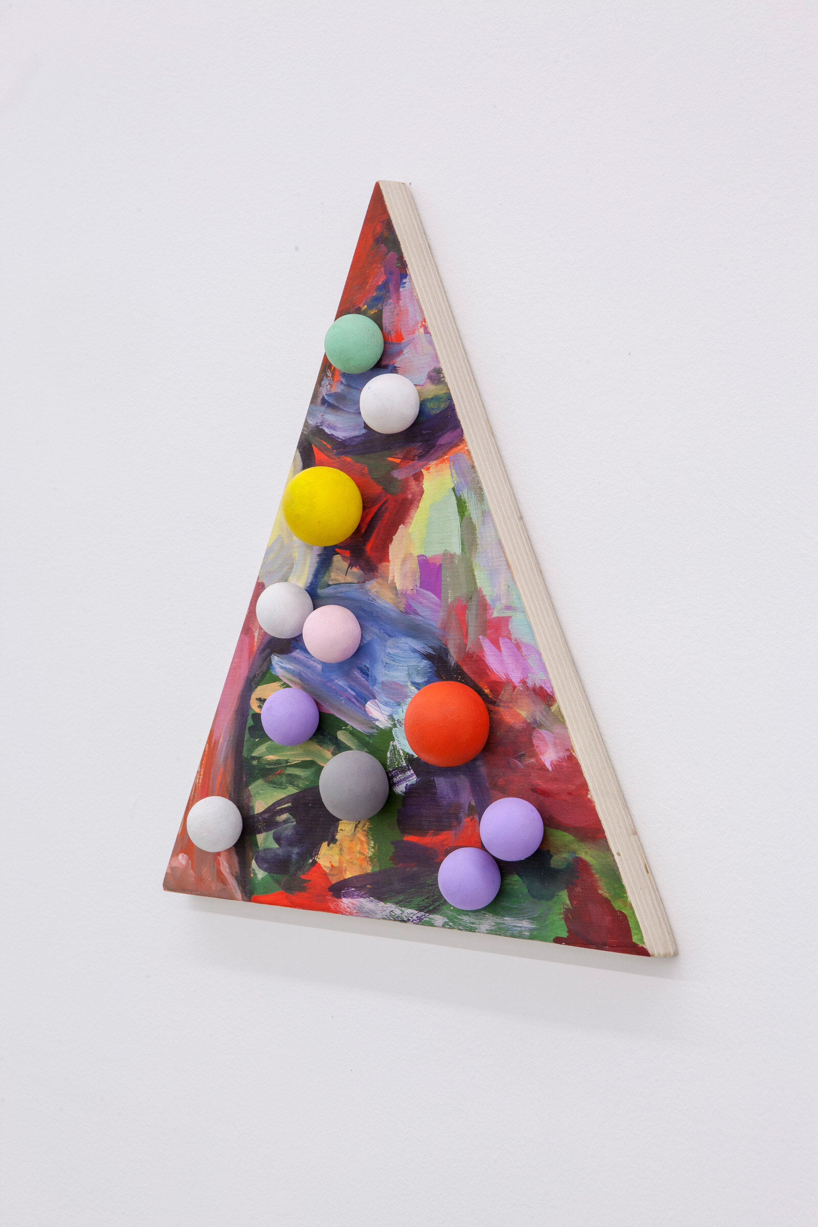 Eli Bornowsky, Woman With A Hat, 2013, gouache on wood, screws, glue, 12 x 13 x 2 in. (31 x 32 x 5 cm)