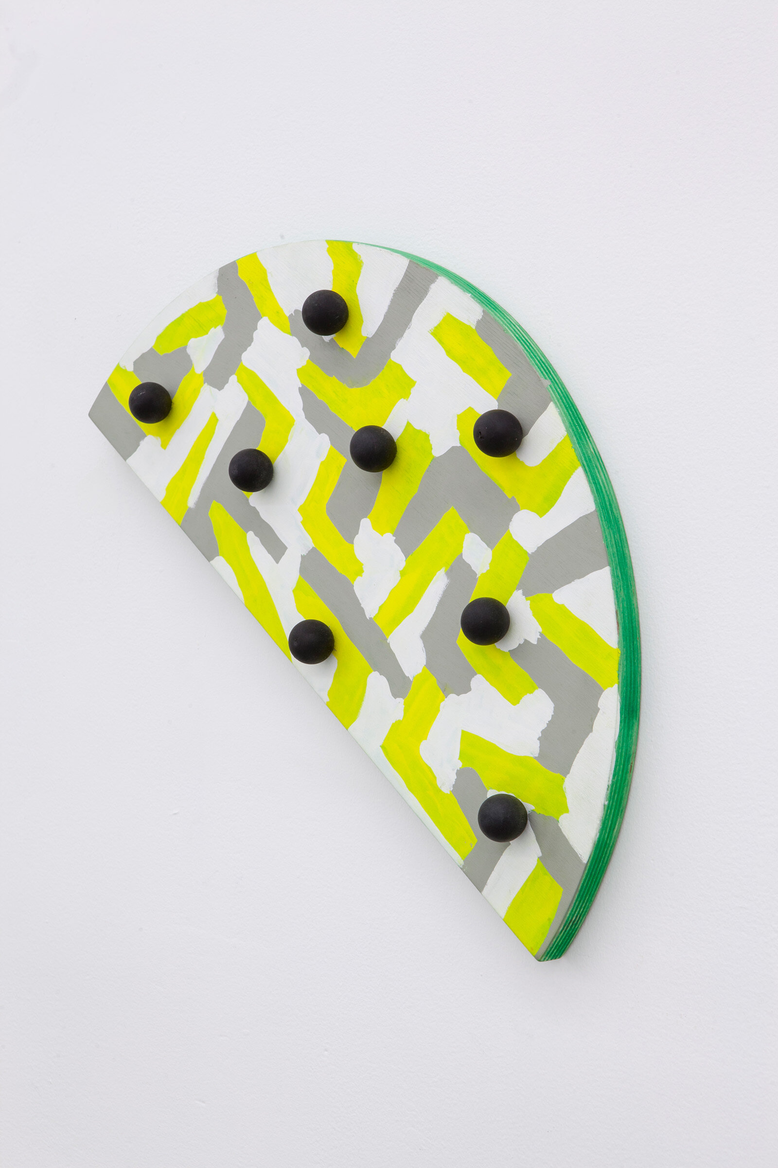 Eli Bornowsky, untitled, 2012, gouache on wood, glue, screws, 20 x 20 x 2 in. (51 x 51 x 4 cm)