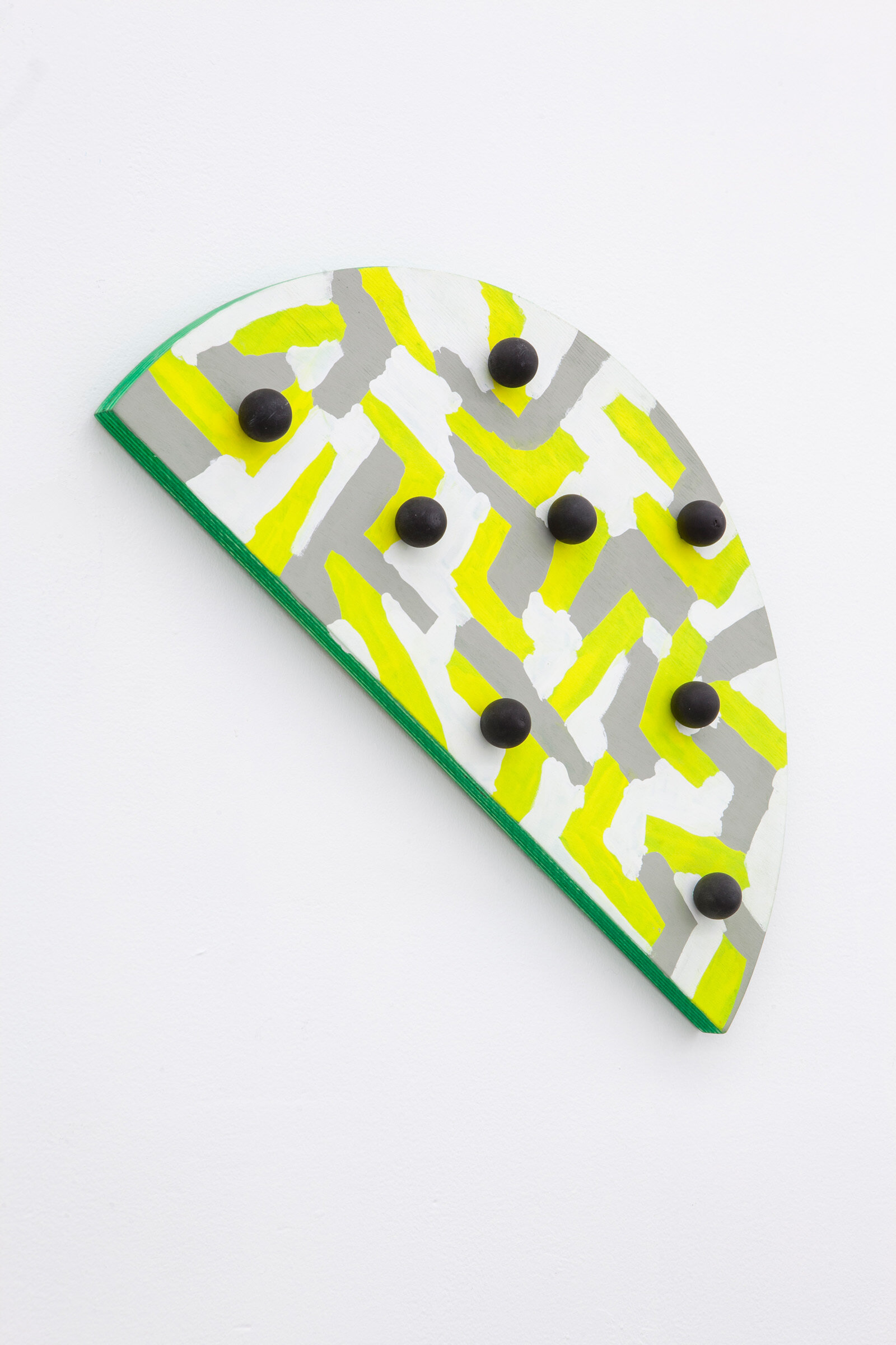 Eli Bornowsky, untitled, 2012, gouache on wood, glue, screws, 20 x 20 x 2 in. (51 x 51 x 4 cm)