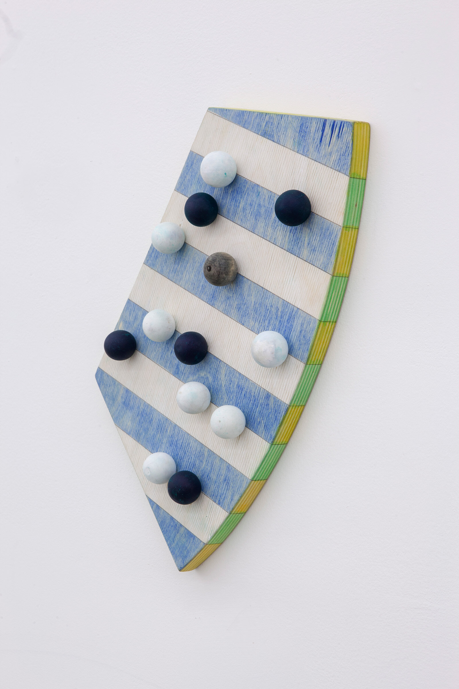 Eli Bornowsky, untitled, 2013, gouache and graphite on wood, screws, glue, 15 x 7 x 2 in. (38 x 18 x 4 cm)