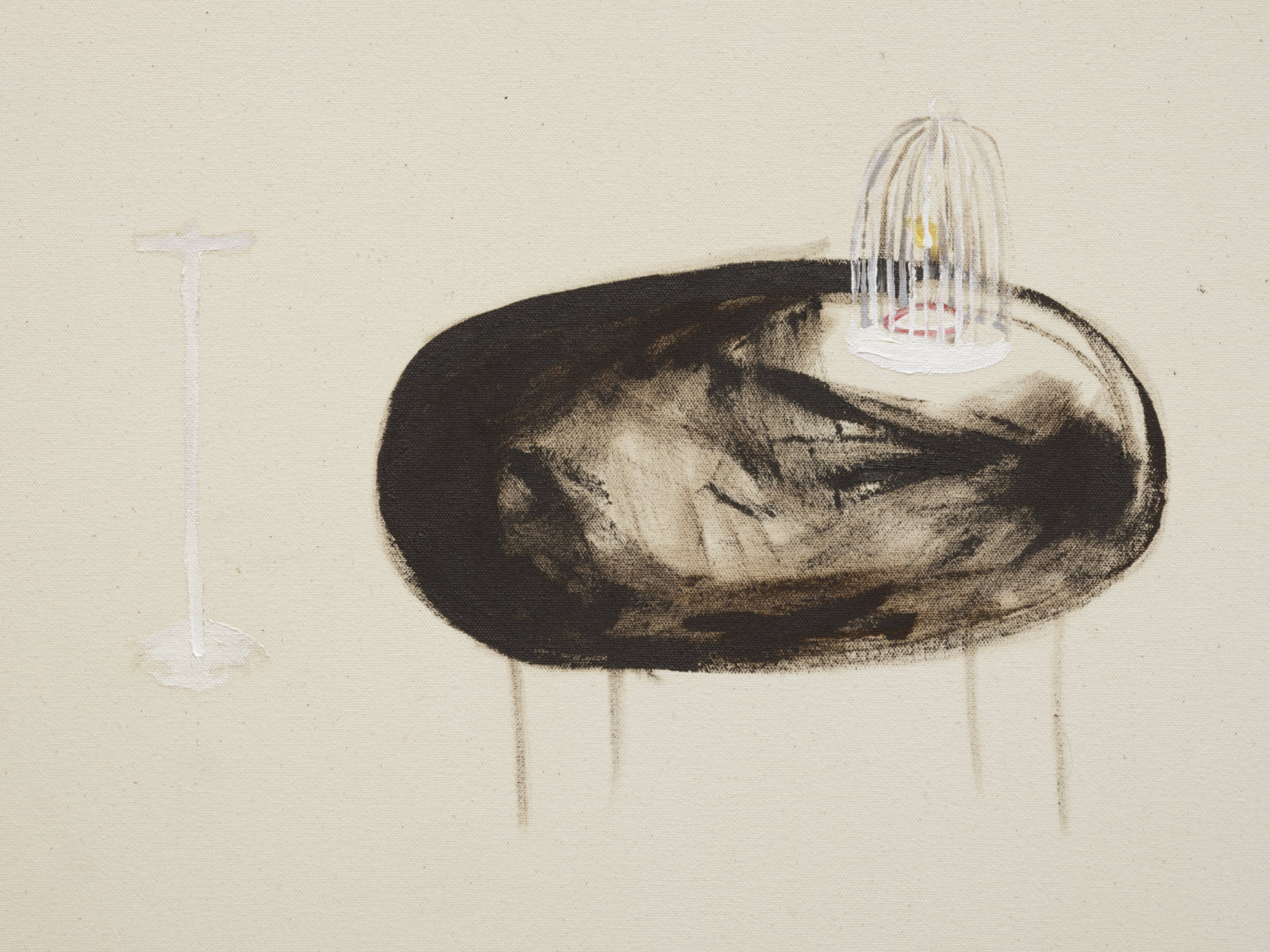 Brenda Draney, Cage (detail), 2009, oil on canvas, 36 x 48 in. (91 x 122 cm)