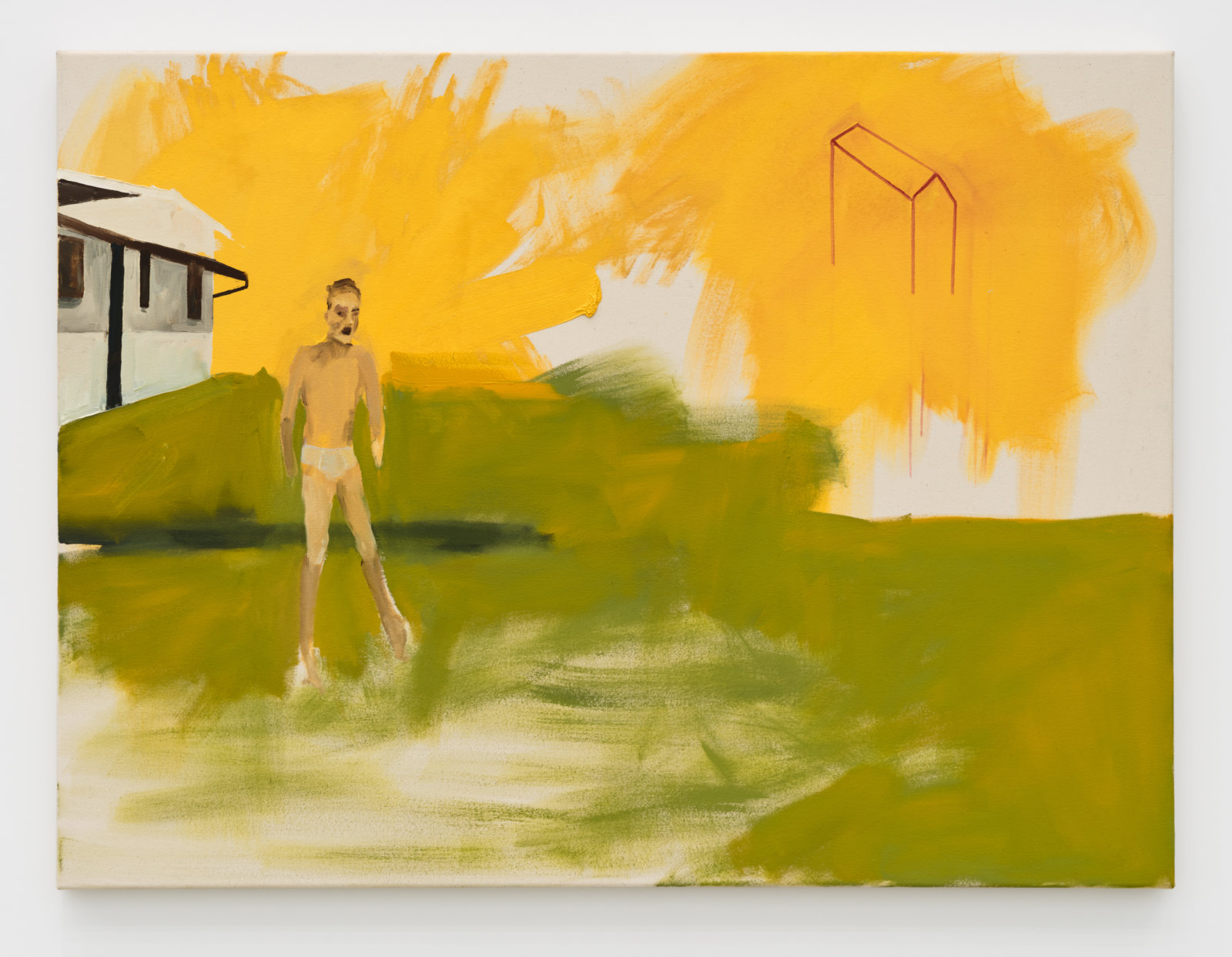 Brenda Draney, Evacuation, 2013, oil on canvas, 36 x 48 in. (91 x 122 cm)