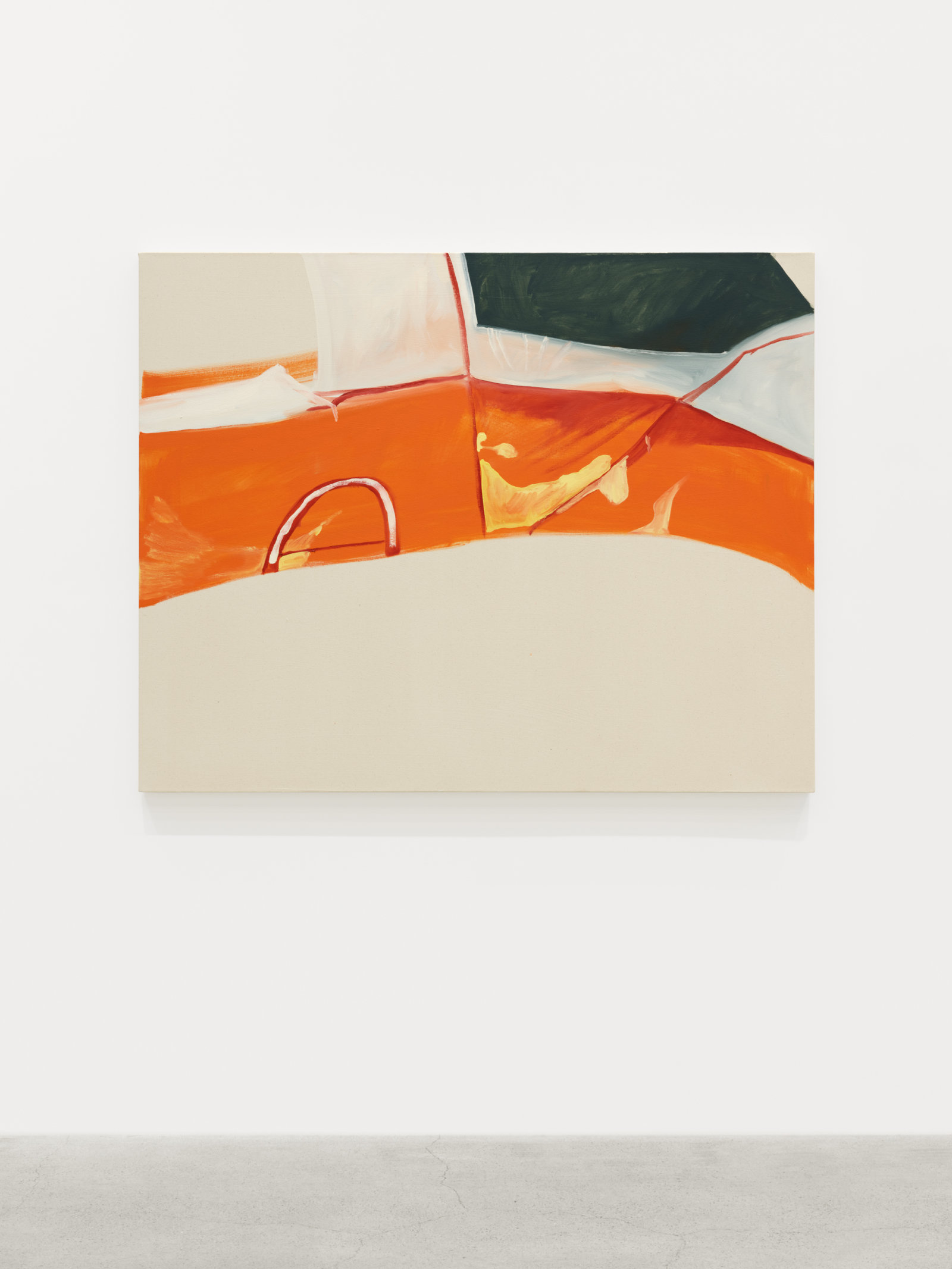 Brenda Draney, Orange Tent, 2020, oil on canvas, 48 x 60 in. (122 x 152 cm)