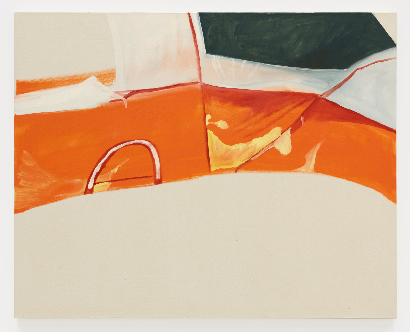 Brenda Draney, Orange Tent, 2020, oil on canvas, 48 x 60 in. (122 x 152 cm)