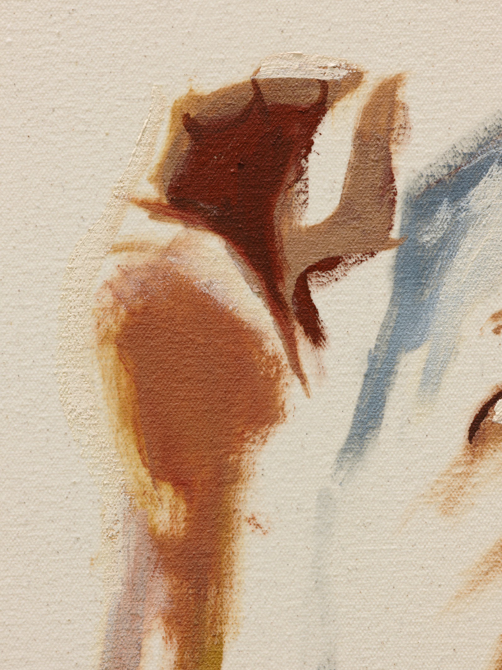 Brenda Draney, Pray (detail), 2020, oil on canvas, 25 x 20 in. (64 x 51 cm)
