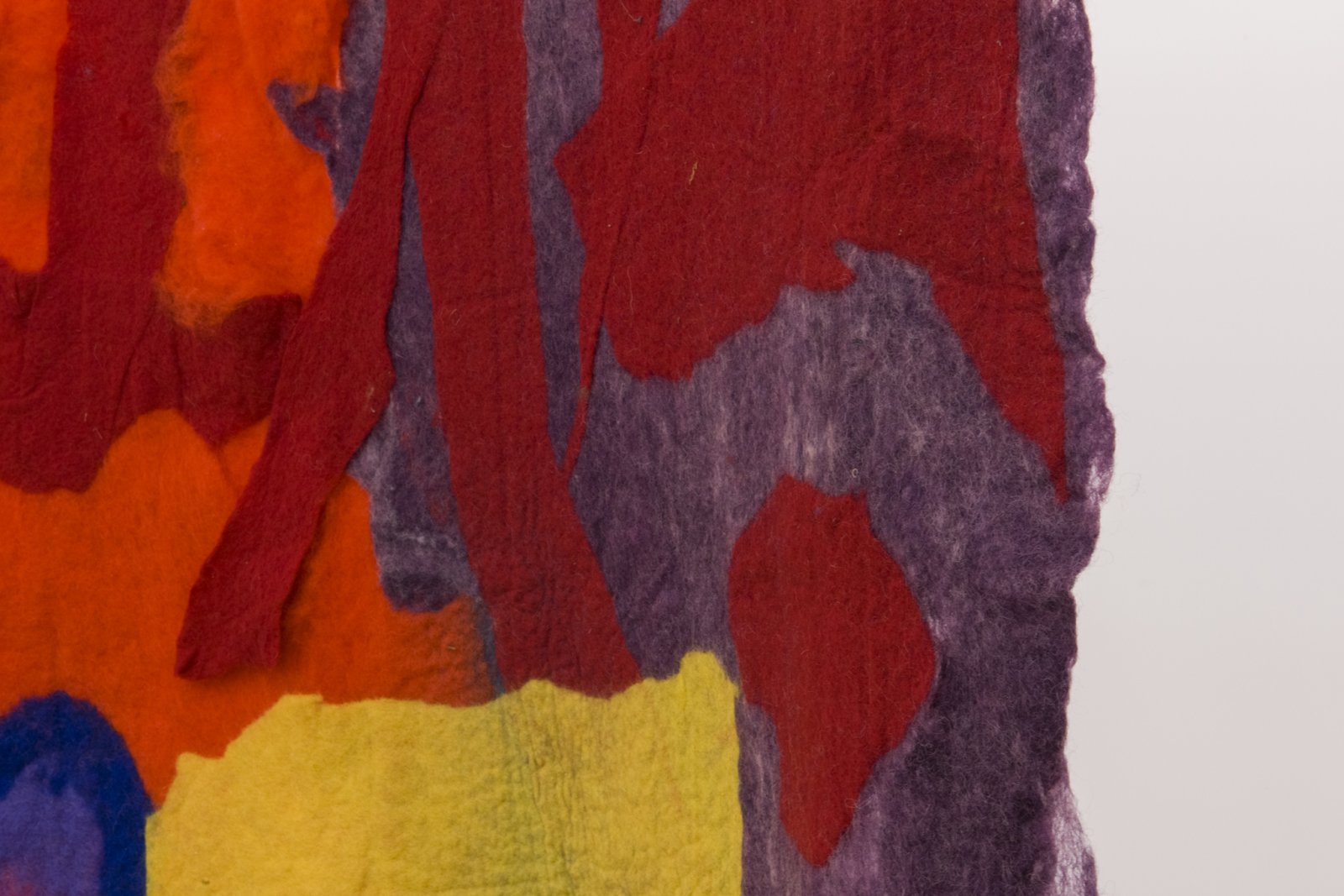 Rebecca Brewer, In V (detail), 2016, wool felt, painted aluminum, 138 x 28 in. (350 x 70 cm) by Rebecca Brewer