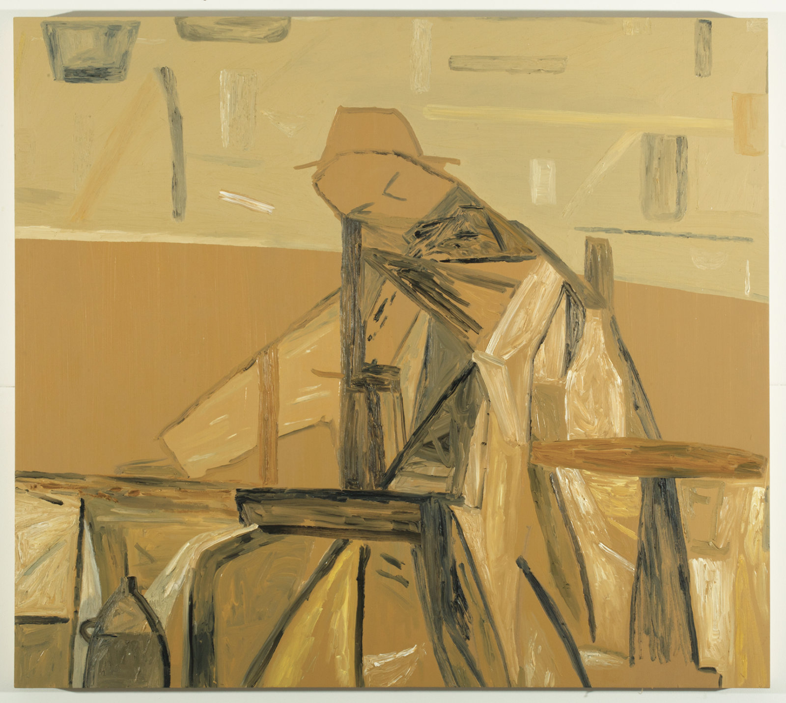 Rebecca Brewer, Beuys Painting, 2010, oil on panel, 42 x 47 in. (107 x 120 cm)