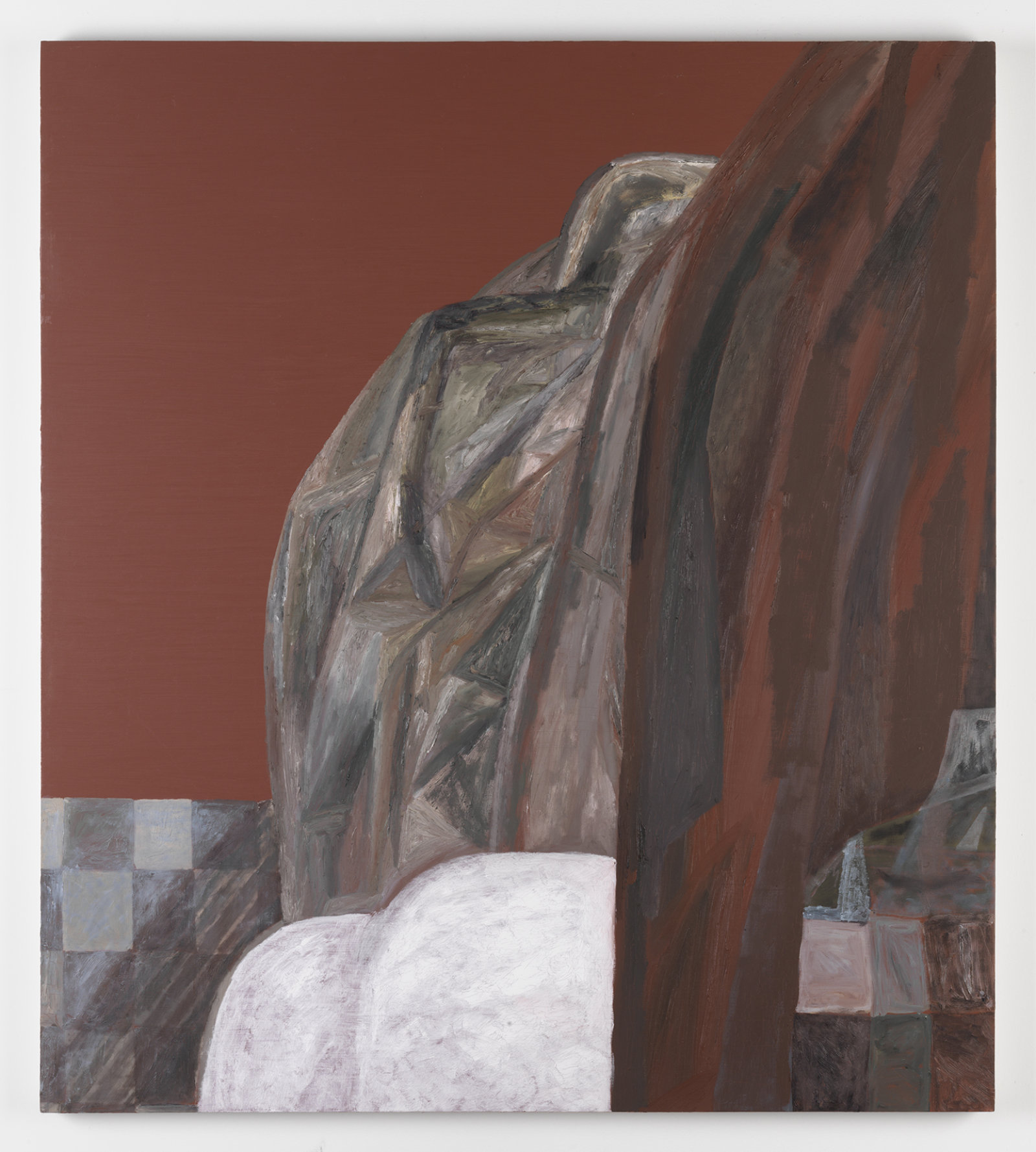 Rebecca Brewer, Curtain, 2011-2012, oil on panel, 47 x 42 in. (120 x 107 cm)