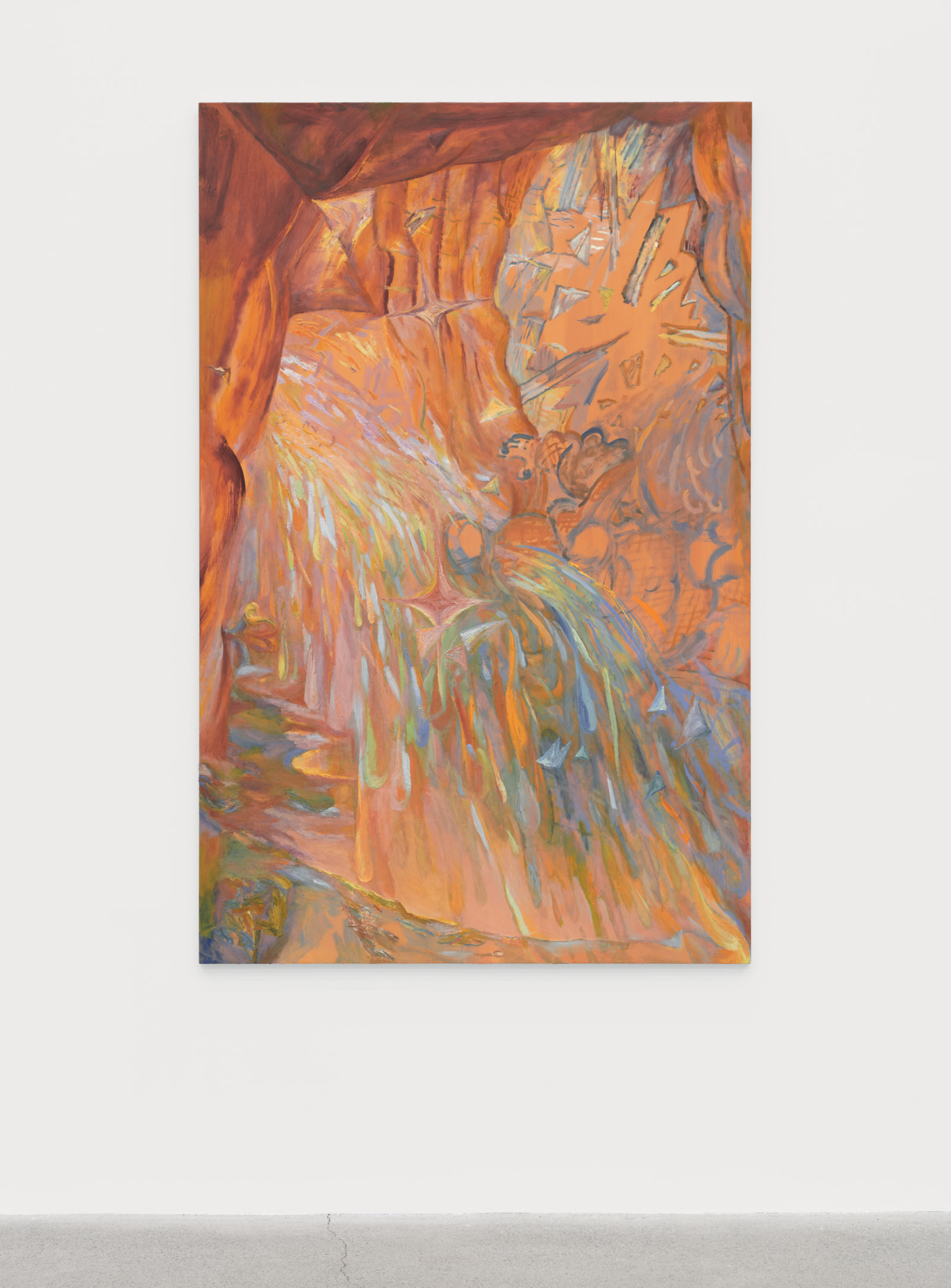 Rebecca Brewer, Feature Length, 2023, oil on aluminum, 67 x 43 in. (170 x 109 cm)