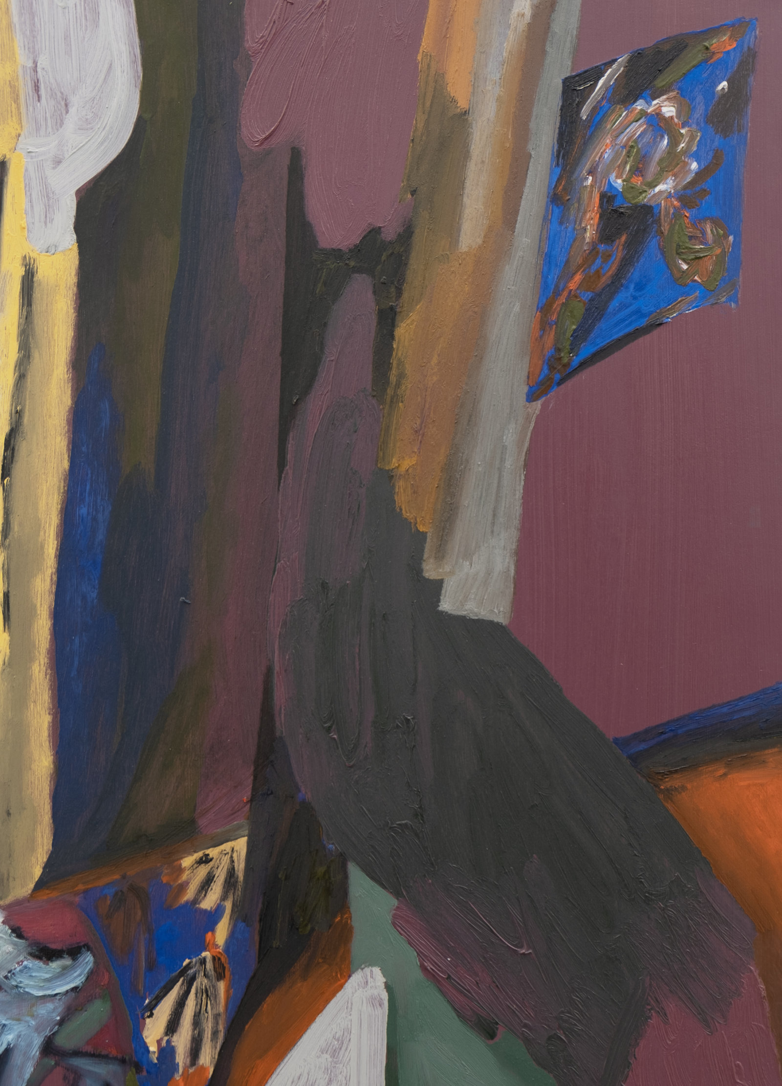Rebecca Brewer, The Screens (detail), 2014, oil on panel, 69 x 38 in. (174 x 97 cm)