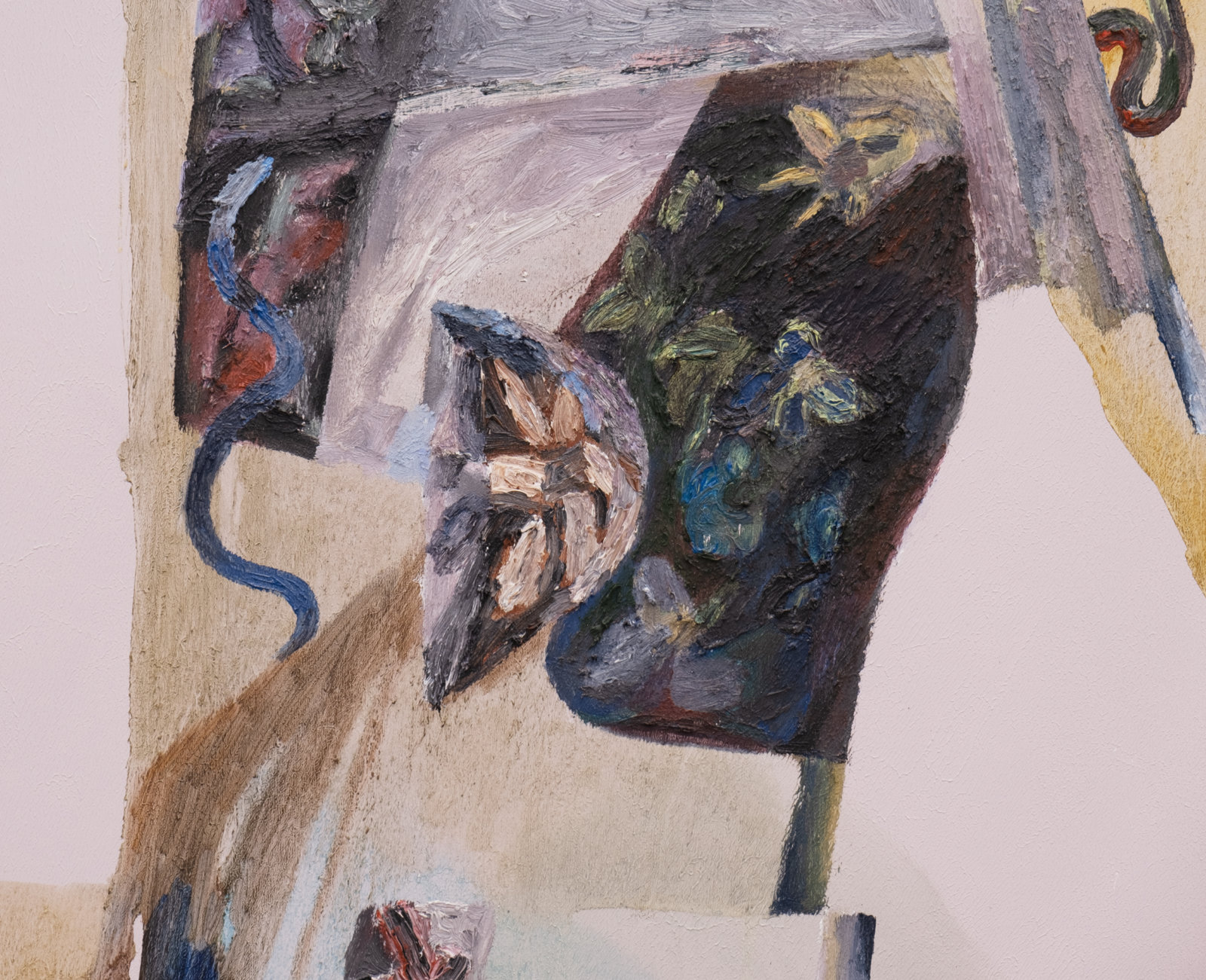 Rebecca Brewer, Vine Black (detail), 2014, oil on panel, 42 x 24 in. (107 x 60 cm)