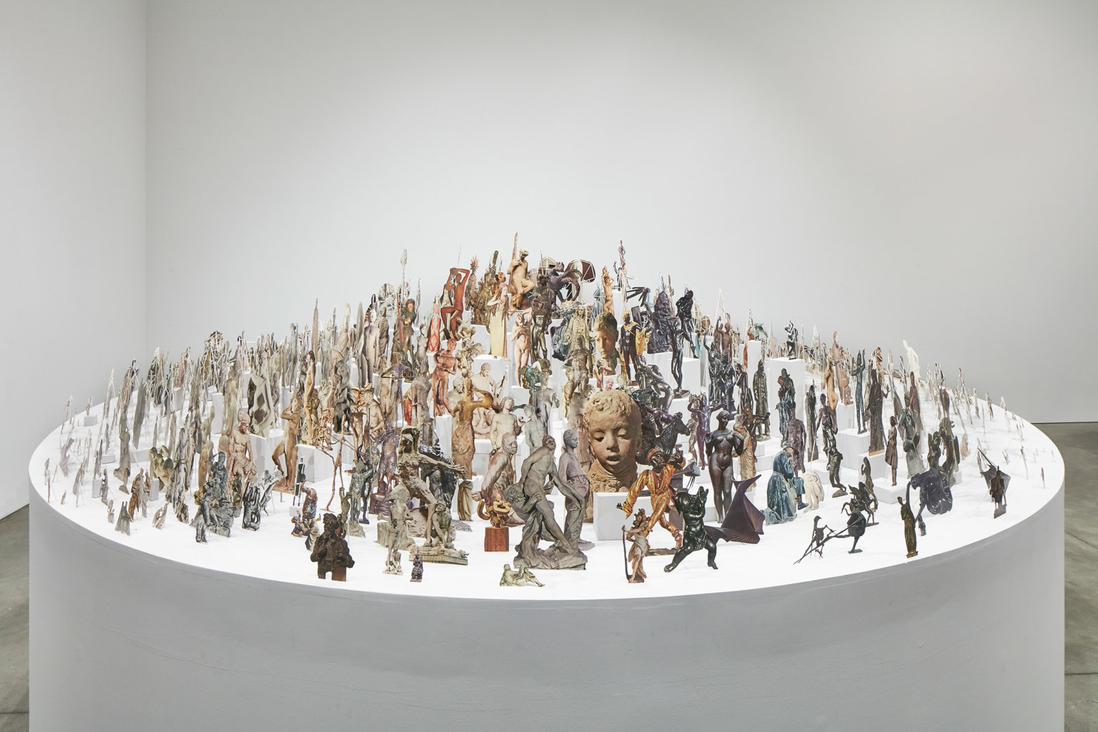 Geoffrey Farmer, Boneyard, 2013, paper cutouts, wood, glue, dimensions variable. Installation view, ICA Boston, 2016