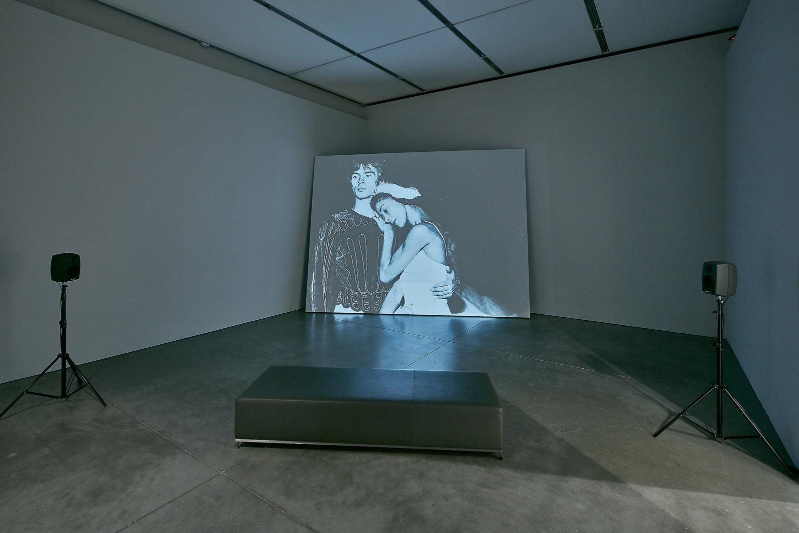 Geoffrey Farmer, Look in my face; my name is Might-have-been; I am also called No-more, Too-late, Farewell, 2010–2014, computer-generated algorithmic montage sequence, dimensions variable. Installation view, Institute of Contemporary Art, Boston, 2016