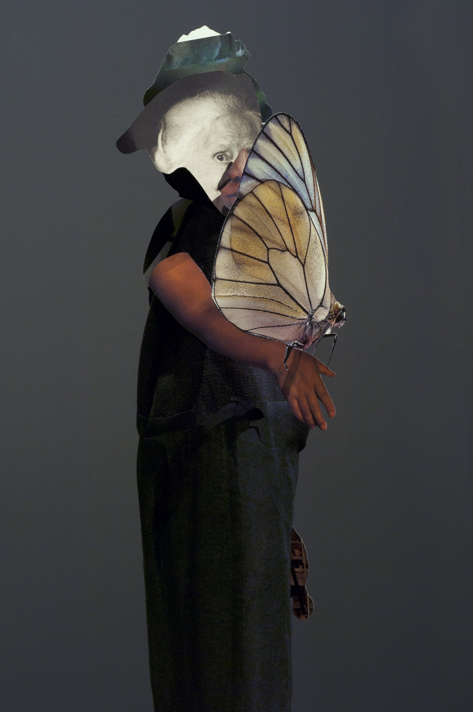 Geoffrey Farmer, The Surgeon and the Photographer, 2009, paper, textile, wood, and metal, 365 figures, dimensions variable. Installation view, Barbican Centre, London, 2013