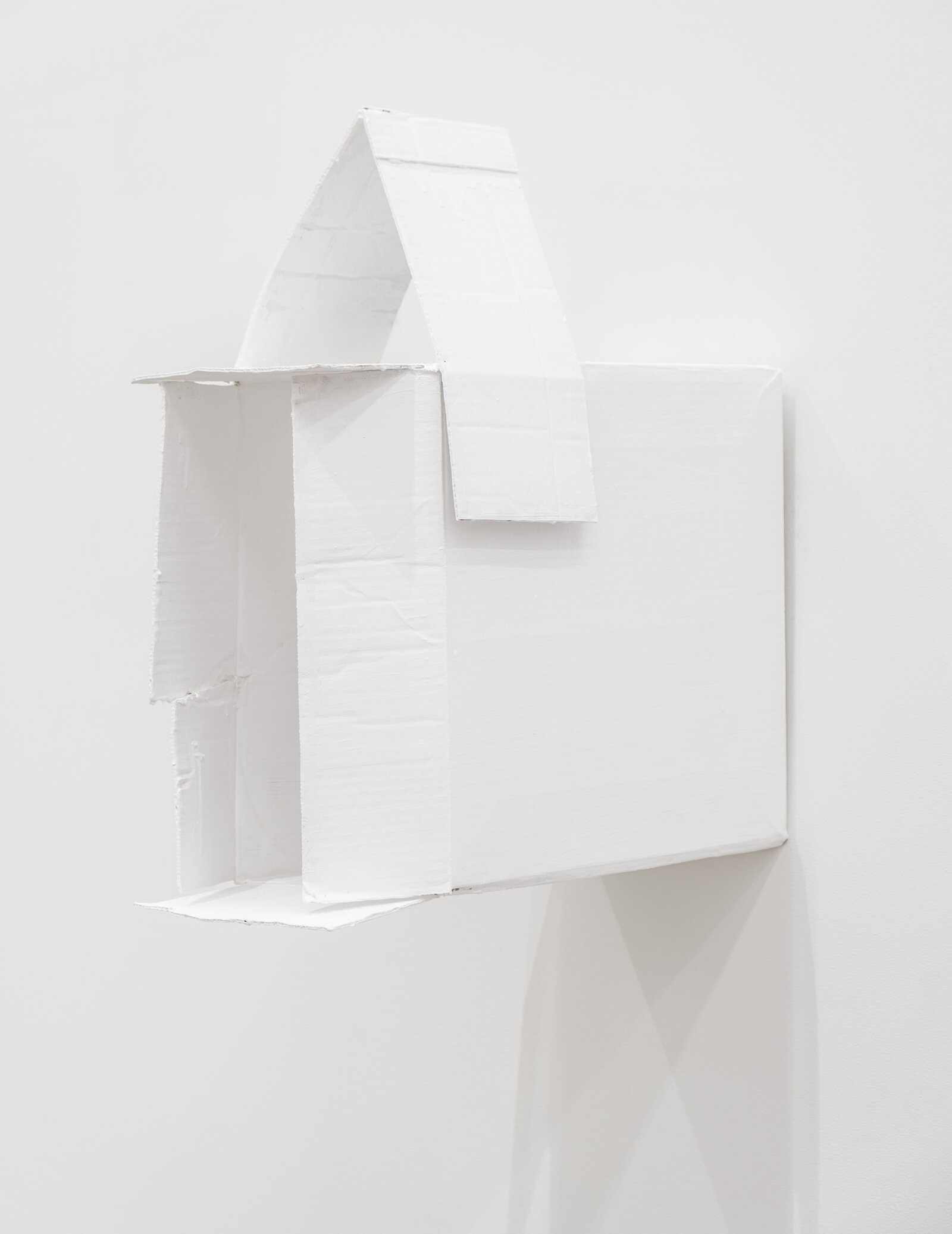 Geoffrey Farmer, For Those Who Want to Release, but Can’t, 2024, cardboard, white paint, wire, putty, book cut-outs, 20 x 10 x 17 in. (51 x 25 x 43 cm)