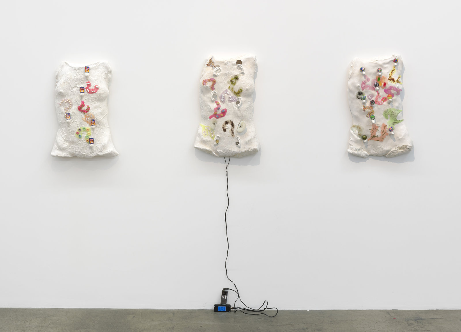 Kasper Feyrer, Sick Muses (nose), (ears), (thumbs), 2015, plaster, silicon, mixed media, dimensions variable