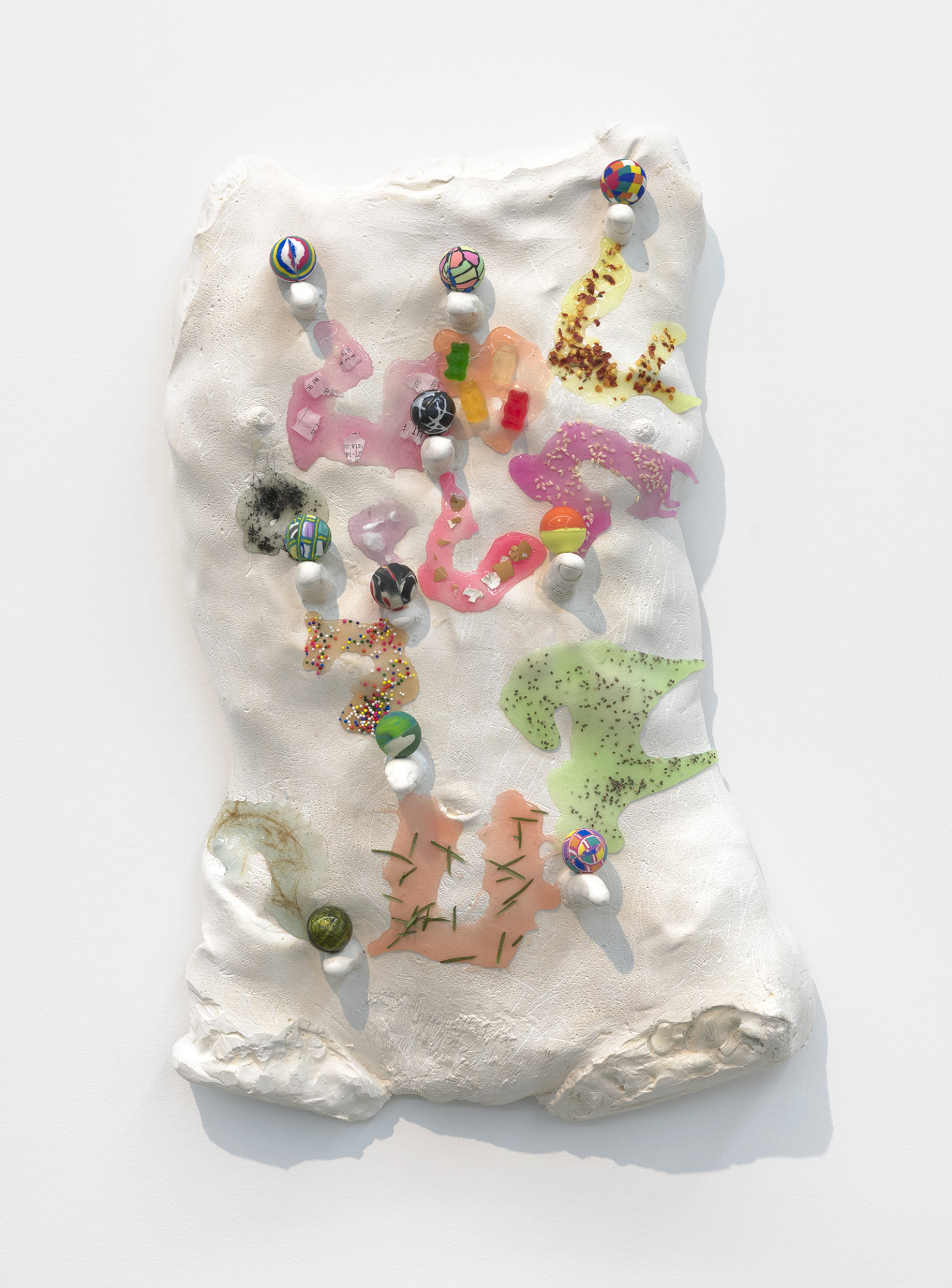 Kasper Feyrer, Sick Muses (thumbs), 2015, plaster, silicon, mixed media, 21 x 14 x 4 in. (53 x 36 x 10 cm)