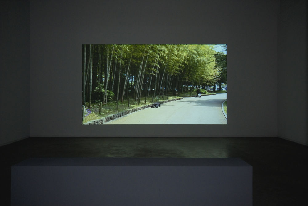 Jin-me Yoon, As It Is Becoming (Beppu, Japan): Park, Former U.S. Army Base, 2008, single channel HD video projection, 14 minutes, 23 seconds by 