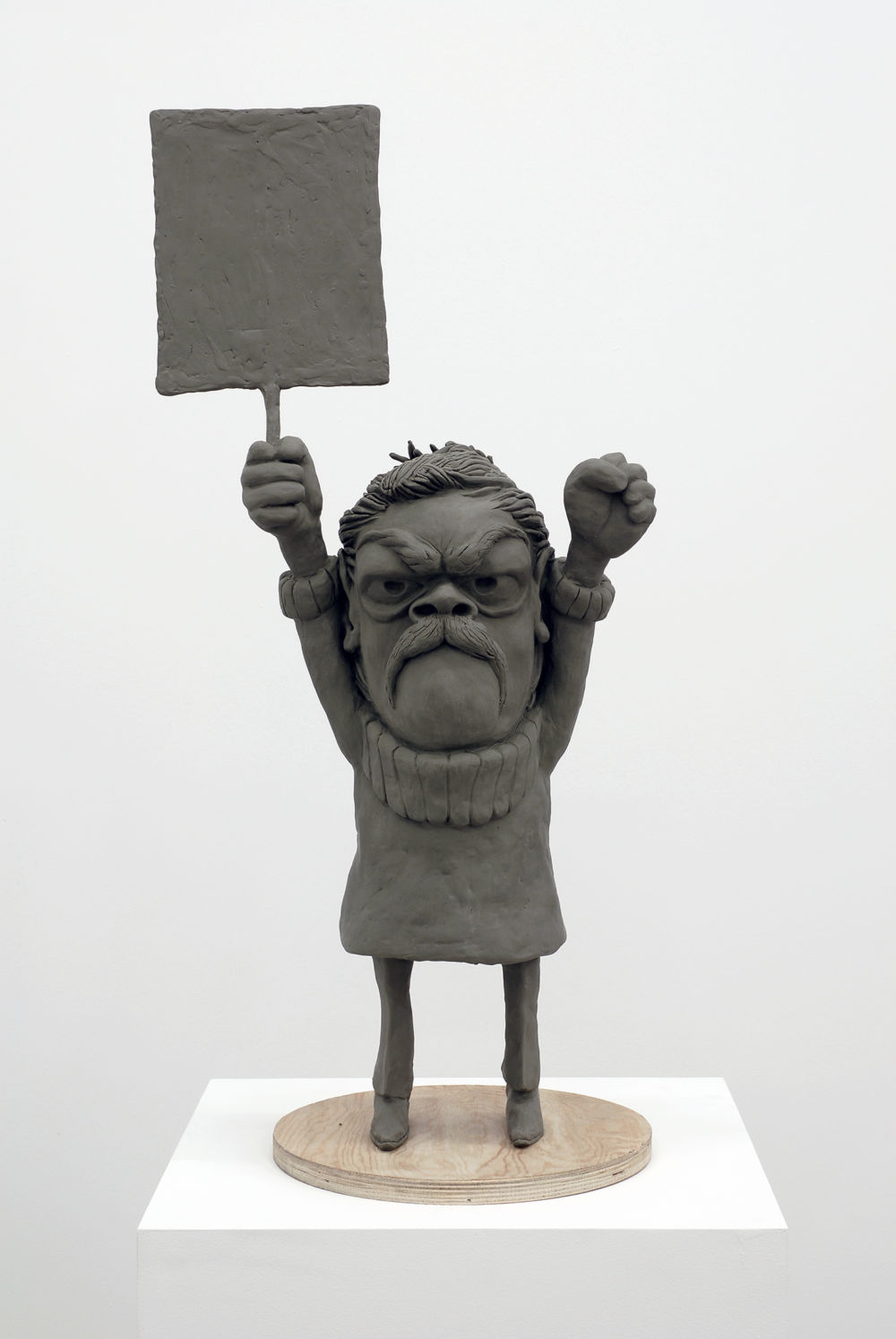 ​Alex Morrison, Proposal for a New Monument at Freedom Square, 2007, modelling clay and wood, 32 x 15 x 12 in. (81 x 38 x 30 cm) by 
