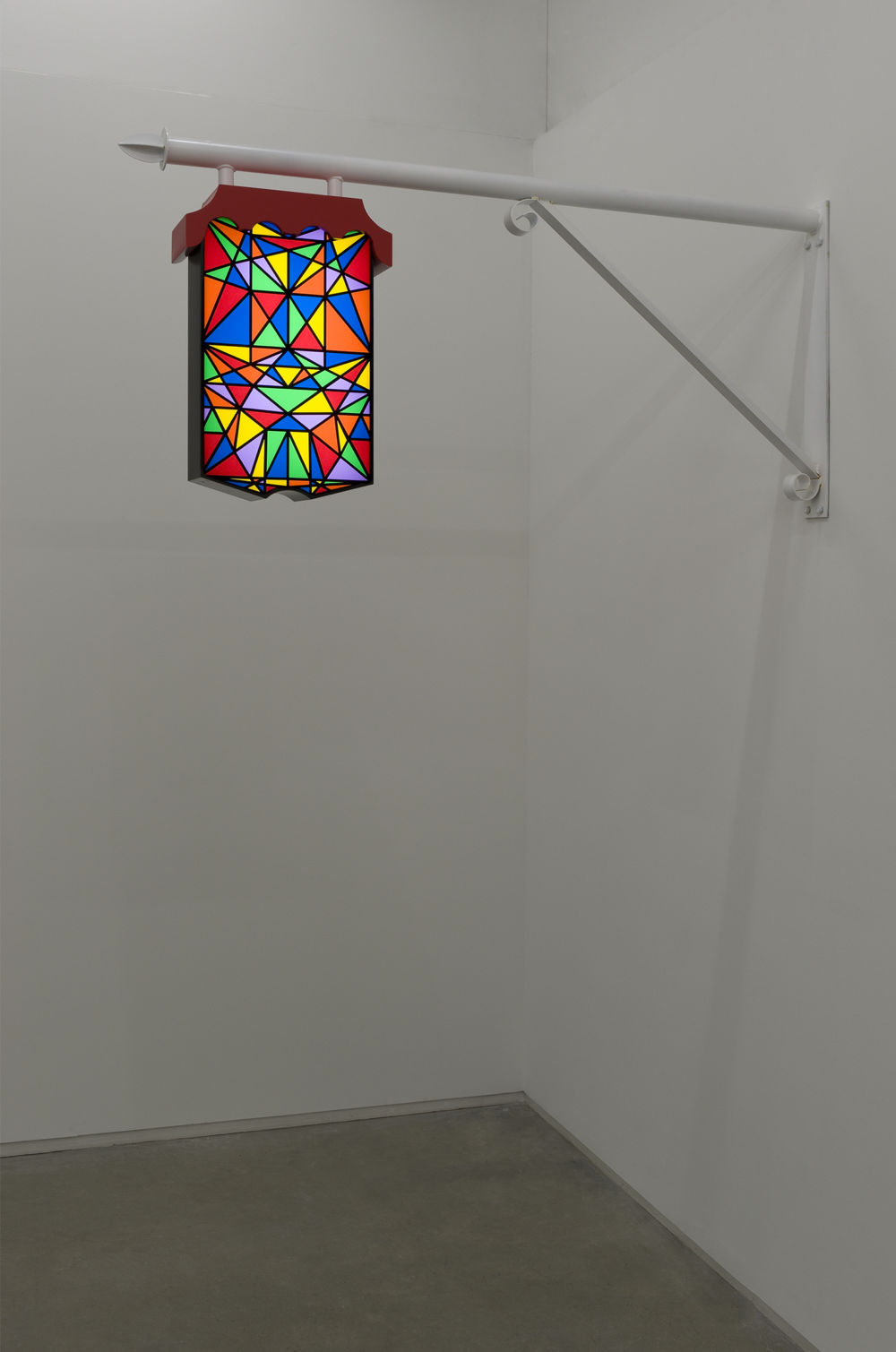 Alex Morrison, A Light in Town, 2010, metal, perspex and LED lighting system, 61 x 6 x 69 in. (155 x 15 x 174 cm) by 