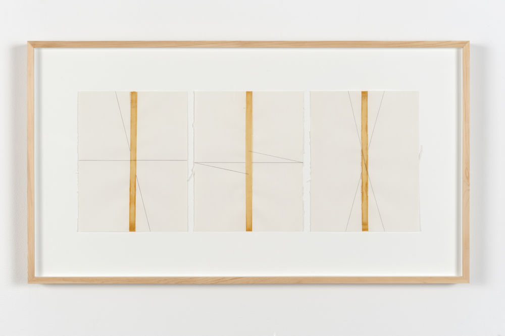 ​Robert Kleyn, Taped Drawings, 1970, transparent tape and pencil on paper, 19 x 35 in. (48 x 88 cm) by 