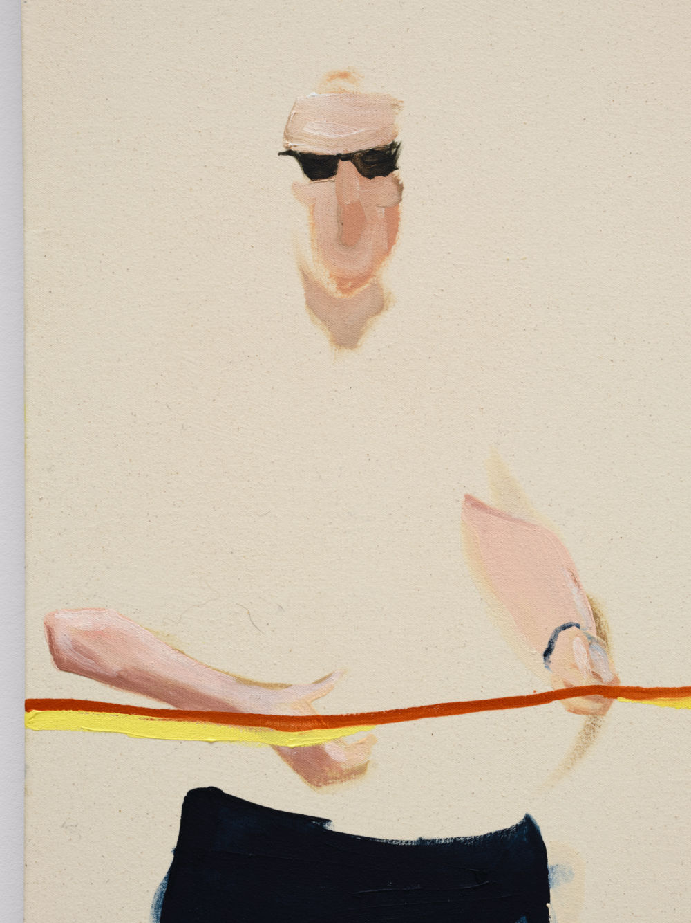 Brenda Draney Ribbon 1 (detail), 2020, oil on canvas, 60 x 48 in. (153 x 122 cm) by 