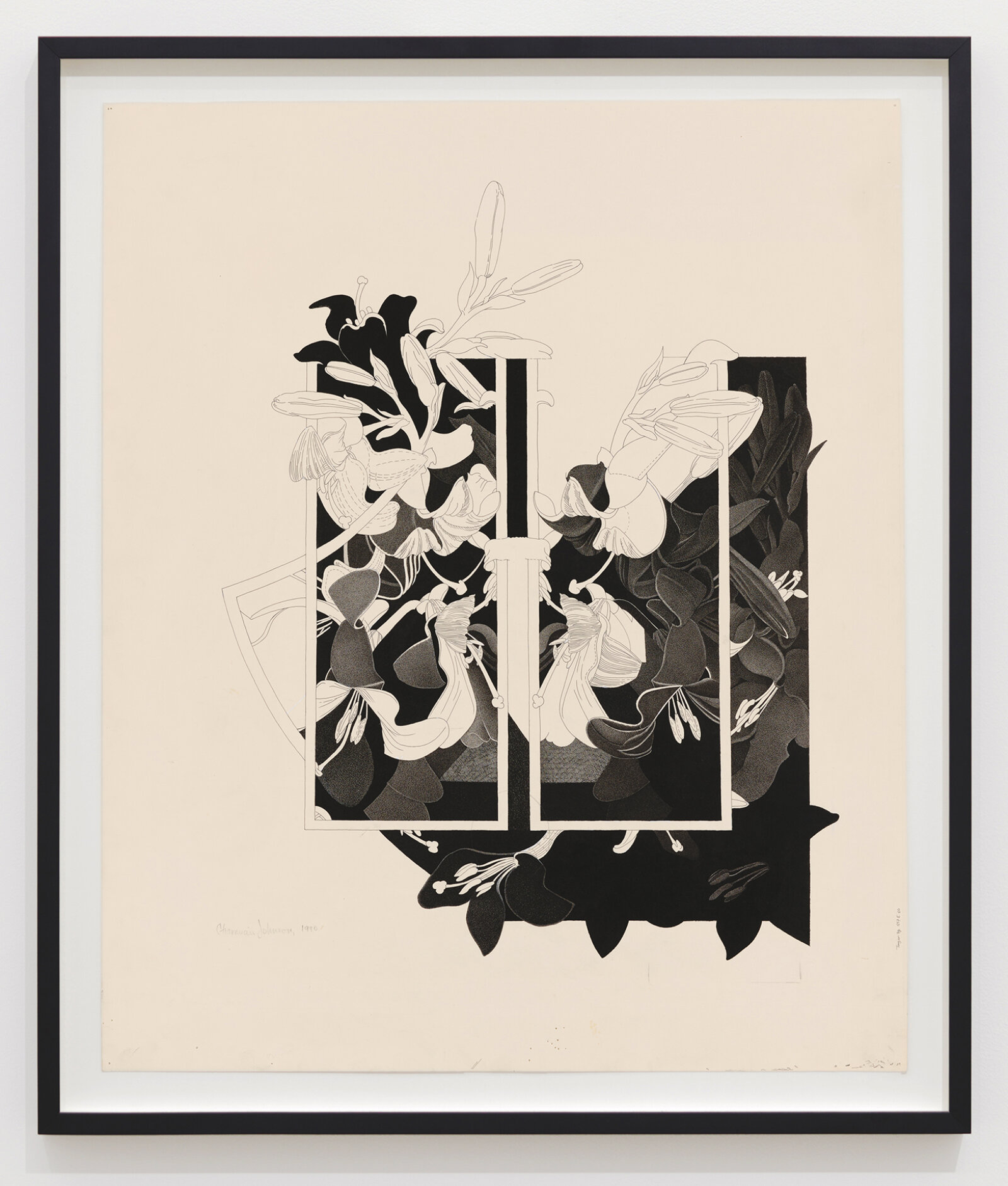 Charmian Johnson, not titled, 1980, ink and graphite on paper, 30 x 26 in. (76 x 65 cm)