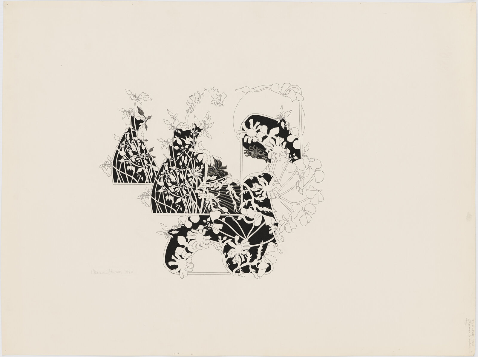 Charmian Johnson, not titled, 1980, ink on paper, 22 x 29 in. (56 x 74 cm)