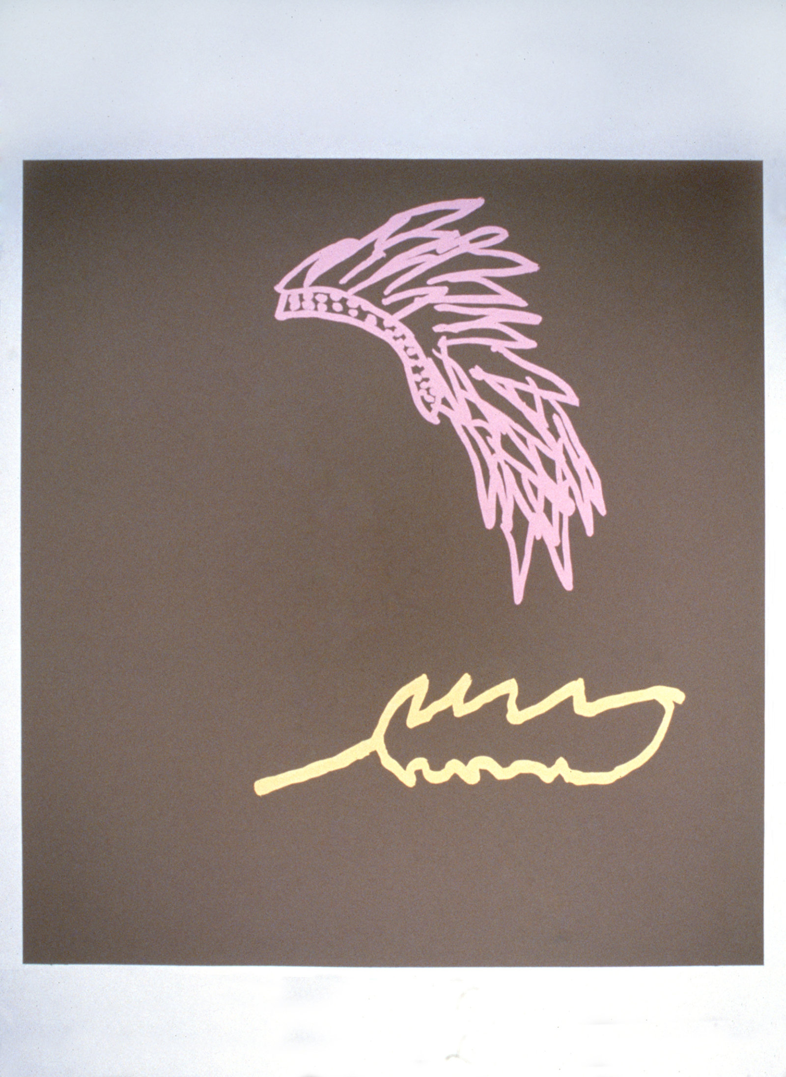 Brian Jungen, Anonymous Drawings (Feathers), 1997, latex paint on wall, 98 x 118 in. (250 cm x 300 cm)