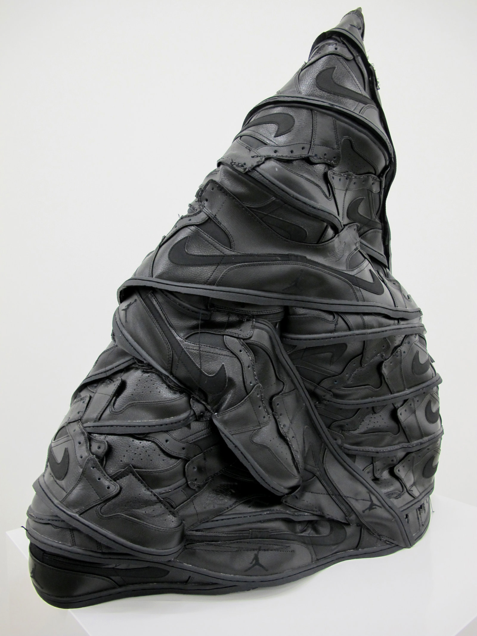 Brian Jungen, I Shall Be Released, 2015, nike air jordan shoes (black, #1), 29 x 26 x 12 in. (74 x 66 x 31 cm)
