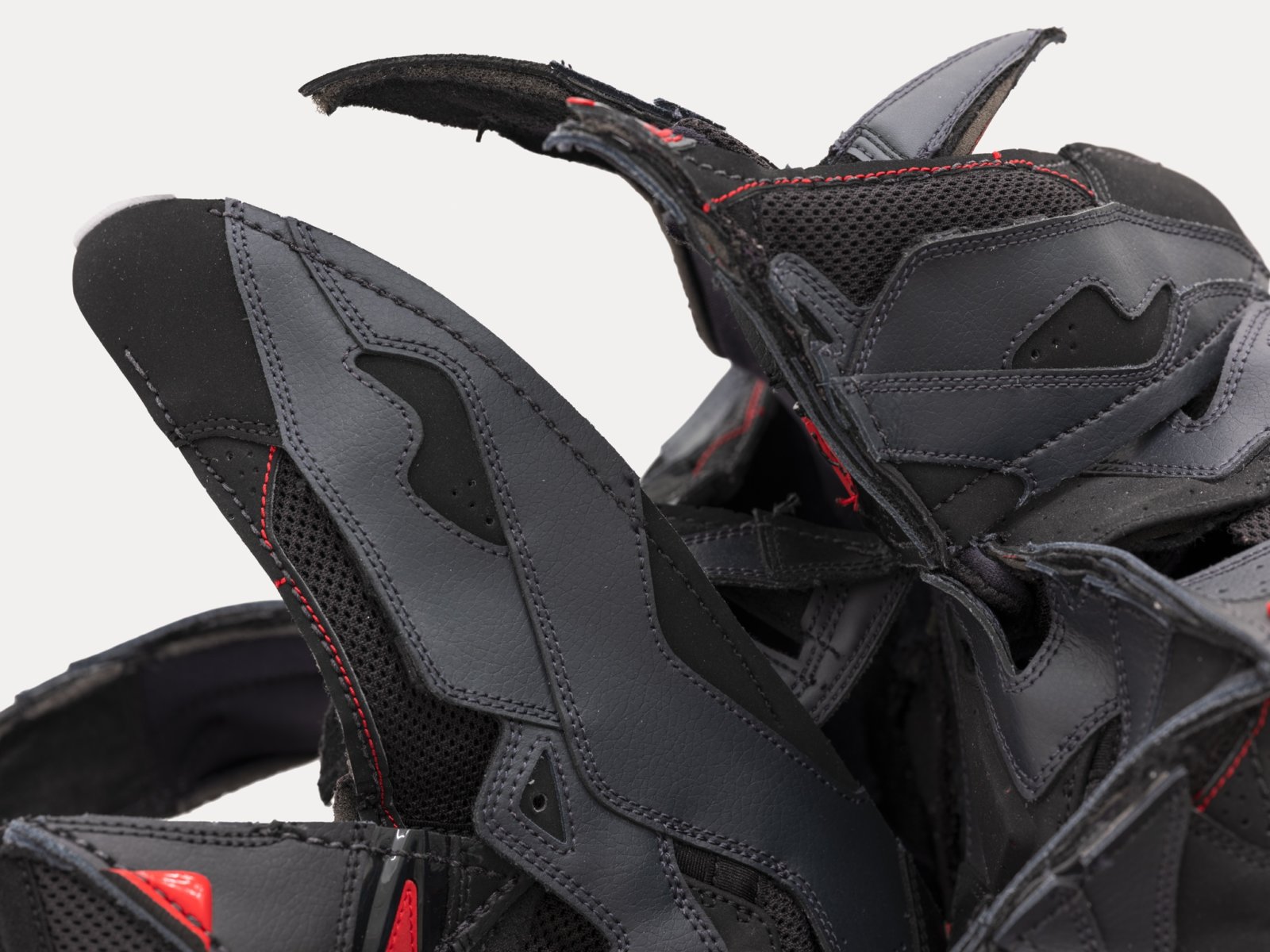 Brian Jungen, Intimidation Mask (detail), 2018, nike air jordans, copper, 27 x 36 x 19 in. (69 x 91 x 48 cm)