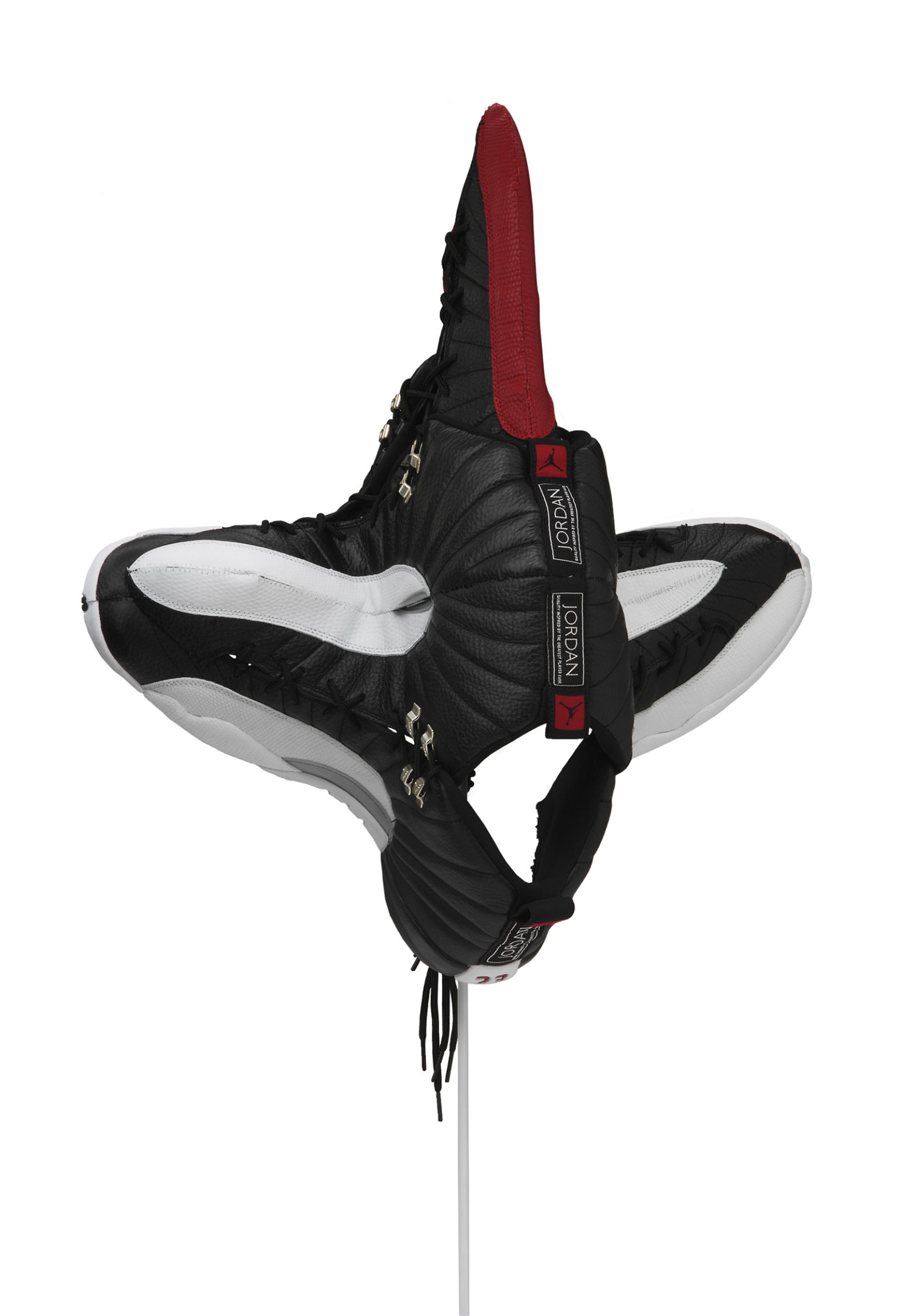 Brian Jungen, Prototype for New Understanding #15, 2003, nike air jordans, human hair, 25 x 19 x 19 in. (64 x 49 x 49 cm)