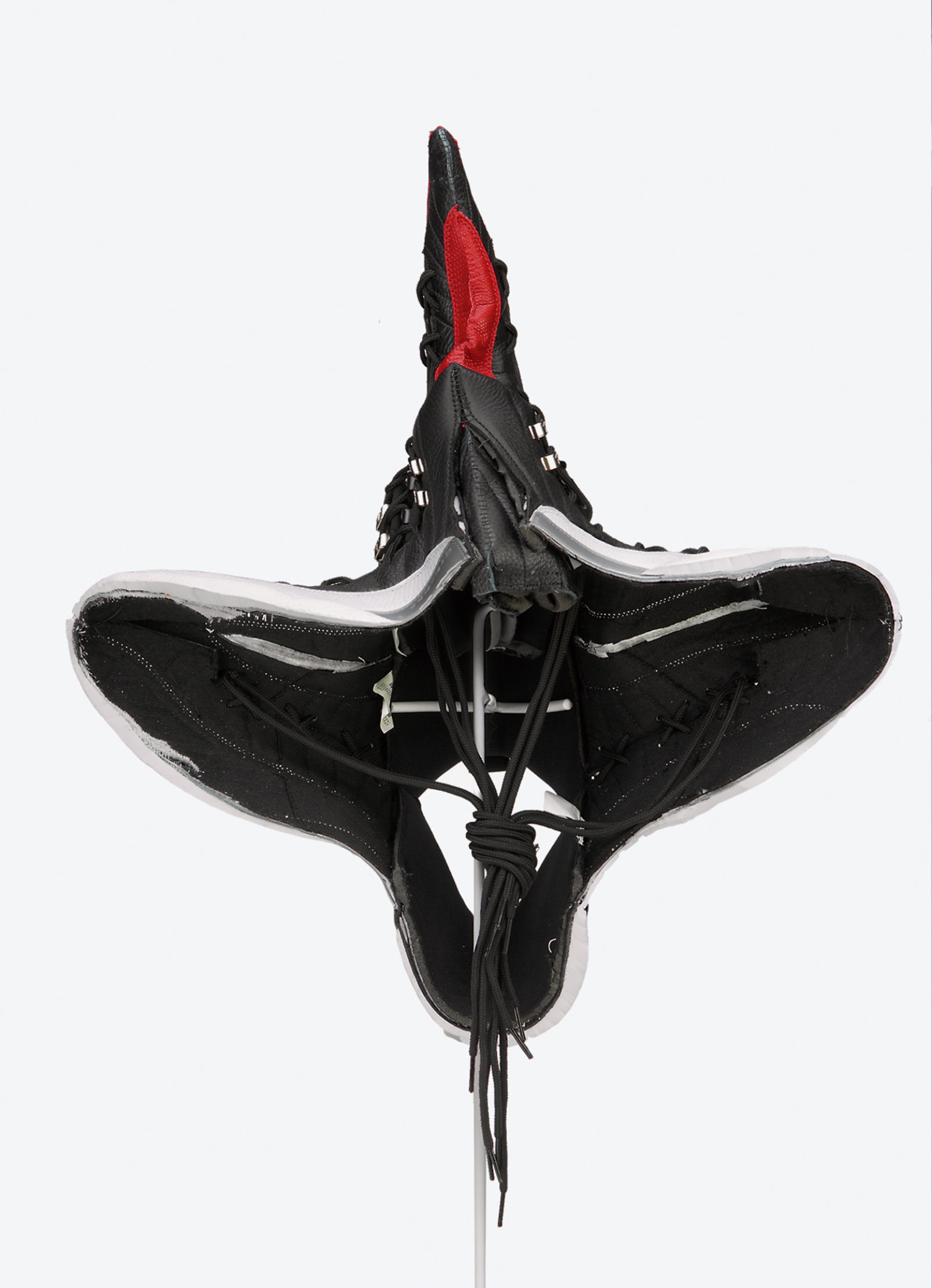 Brian Jungen, Prototype for New Understanding #15, 2003, nike air jordans, human hair, 25 x 19 x 19 in. (64 x 49 x 49 cm)