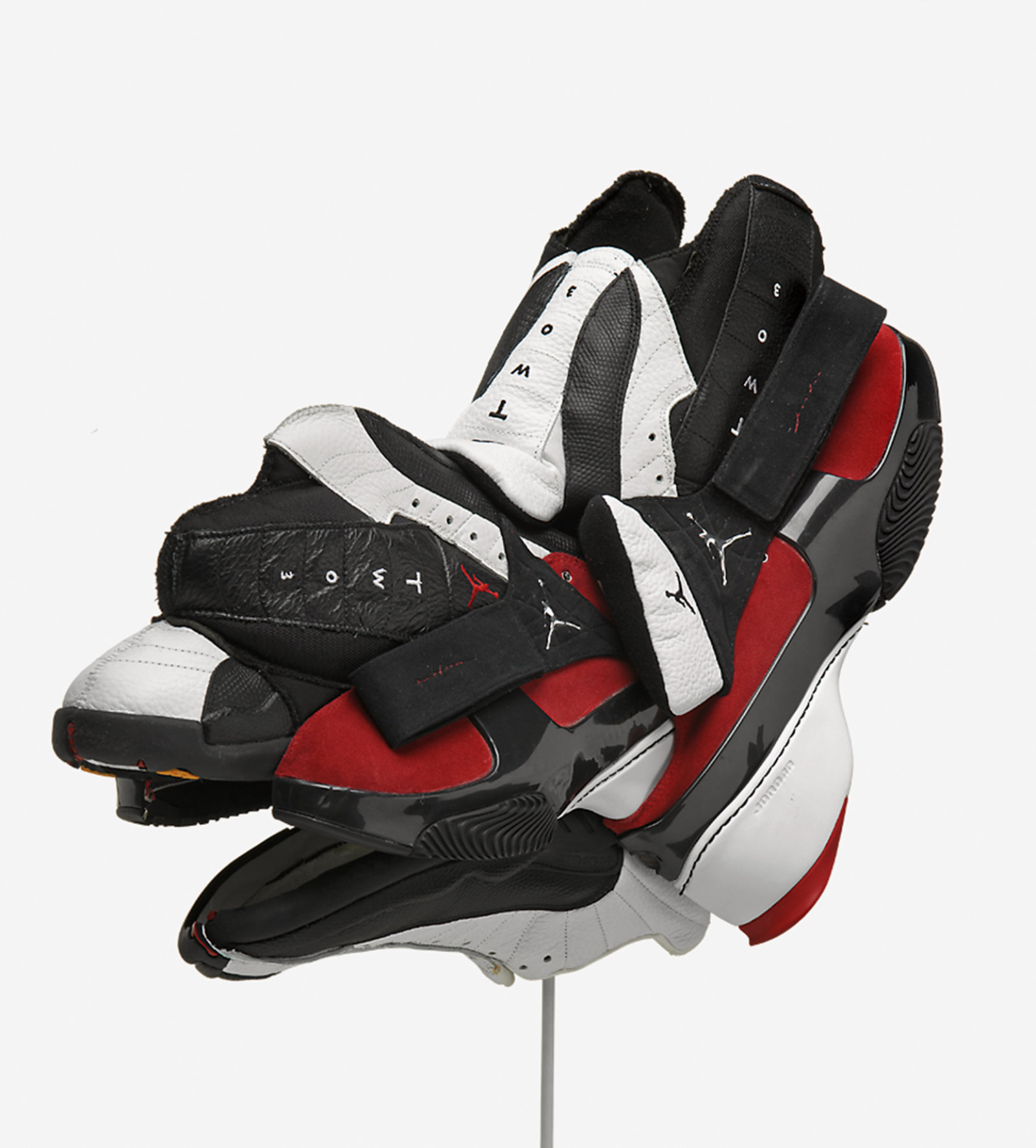 Brian Jungen, Prototype for New Understanding #20, 2004, nike air jordans, 17 x 10 x 20 in. (43 x 25 x 51 cm)