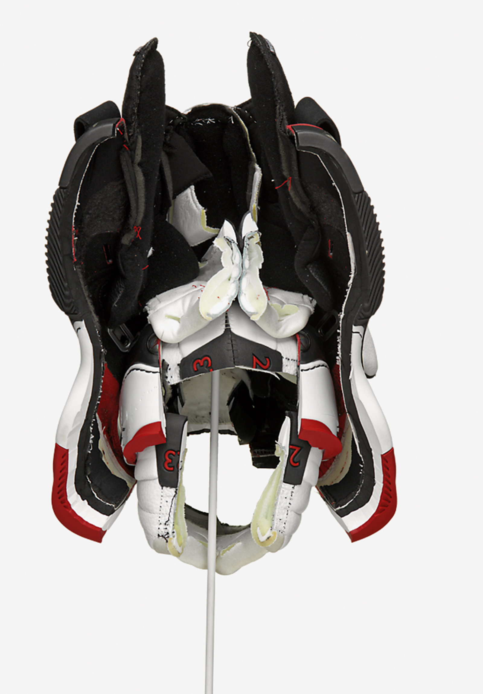 Brian Jungen, Prototype for New Understanding #20, 2004, nike air jordans, 17 x 10 x 20 in. (43 x 25 x 51 cm)