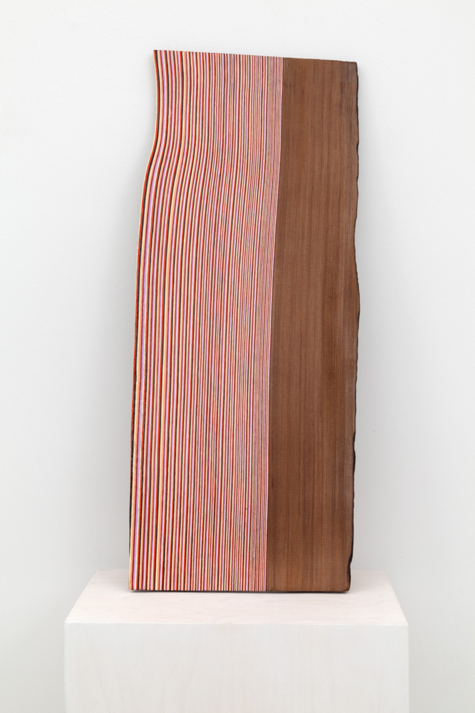 Brian Jungen, Shake, 2014, cedar, alkyd-resin enamel, 28 x 12 x 1 in. (70 x 29 x 2 cm)