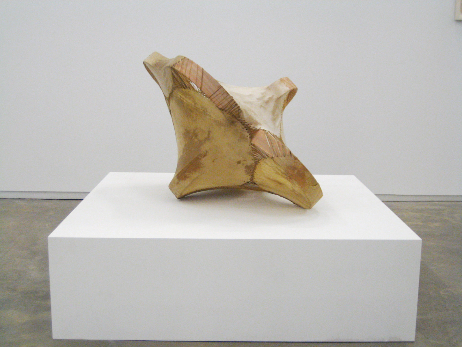 Brian Jungen, Sound Space II, 2010, willow, birch, deer and goat hide, 25 x 34 x 32 in. (64 x 86 x 81 cm)